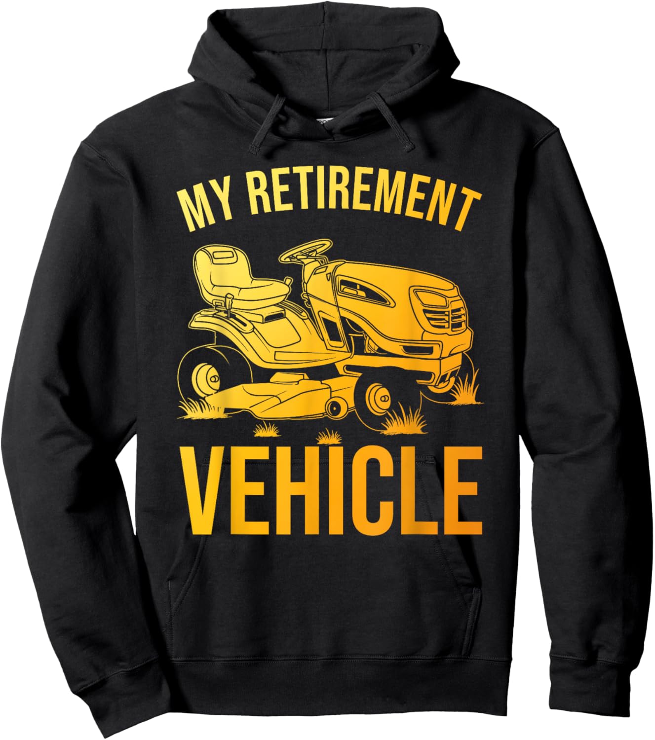 Best Lawn Mowing Art Dad Retired Gardener Lawn Mower Hoodie - Hoodie | Black
