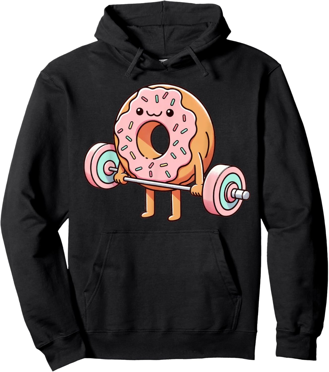 Fitness Workout Gym Weightlifting Donut Lover Men Women Hoodie - Hoodie | Black