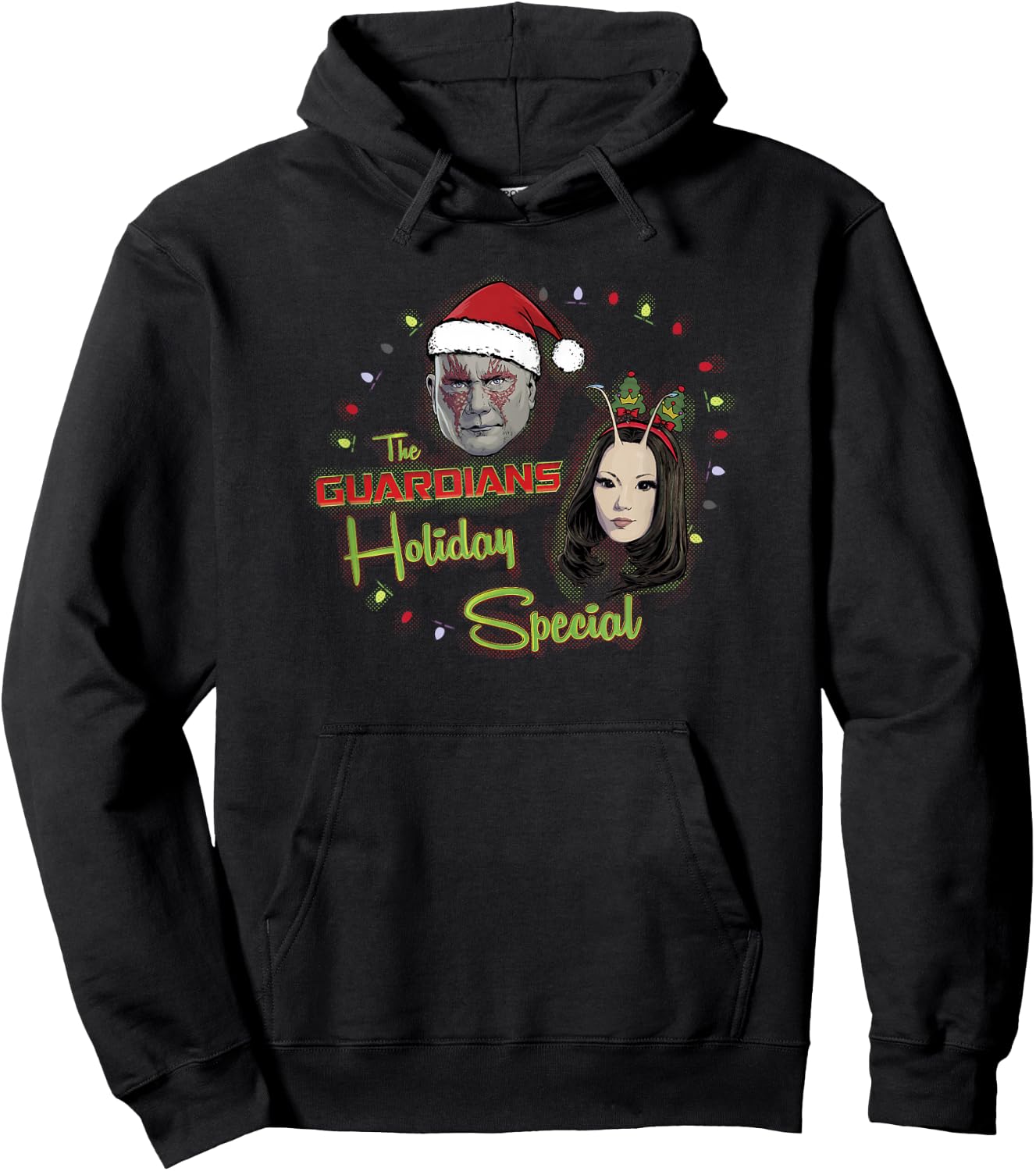 Marvel Guardians of the Galaxy Holiday Special Drax & Mantis Hoodie - Hoodie | Black