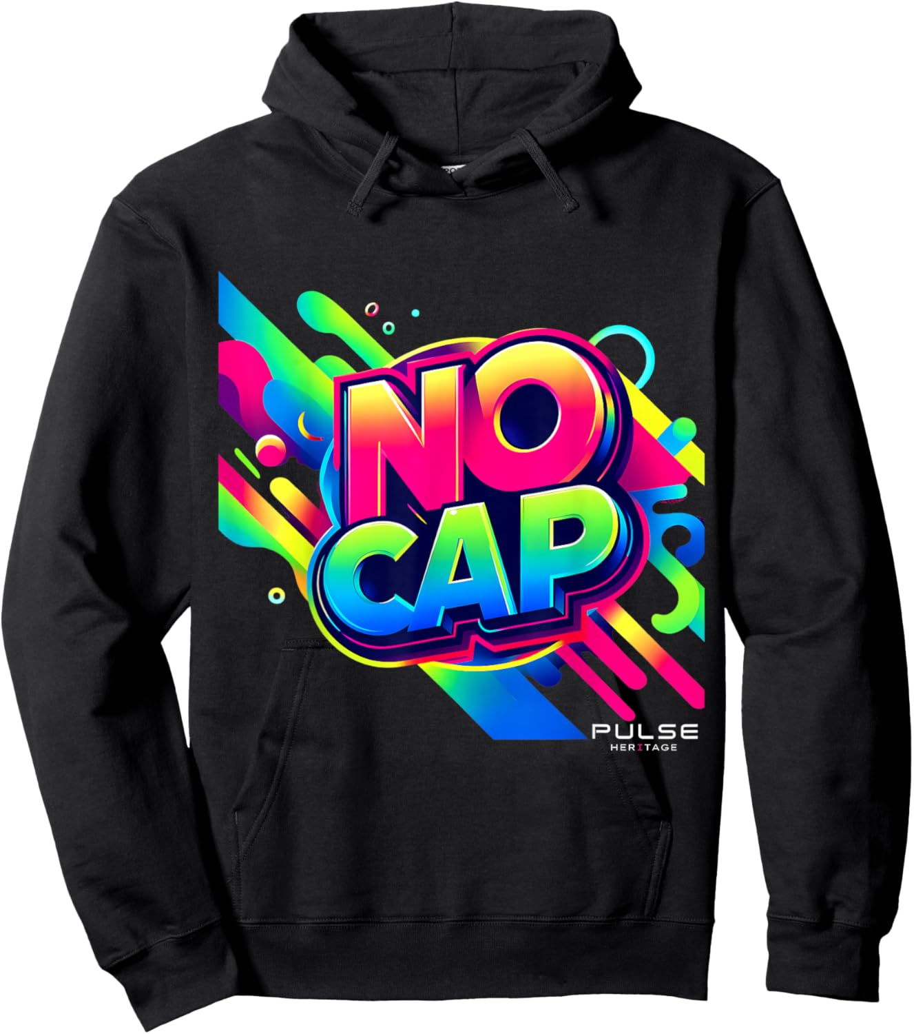Graffiti Funny Humor - No Cap Statement Hoodie - Hoodie | Black