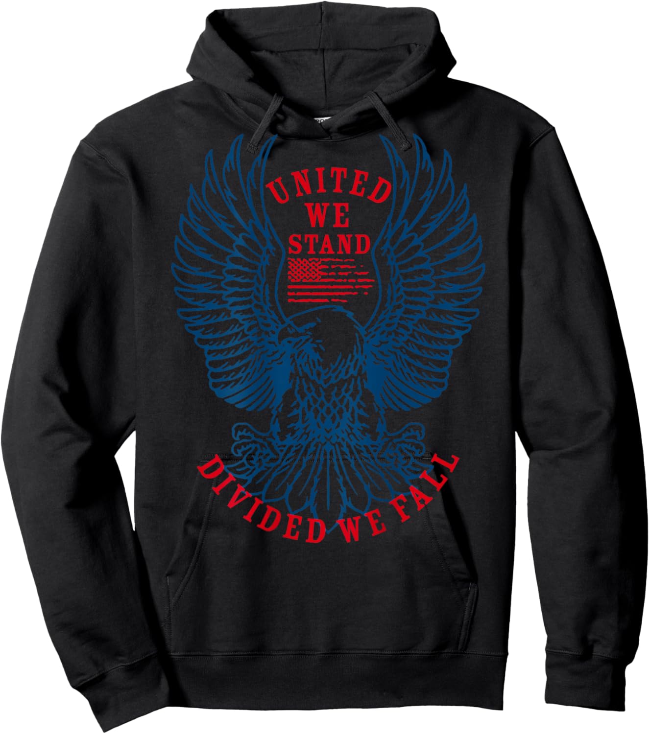 United We Stand Divided We Fall (on back) Hoodie - Hoodie | Black