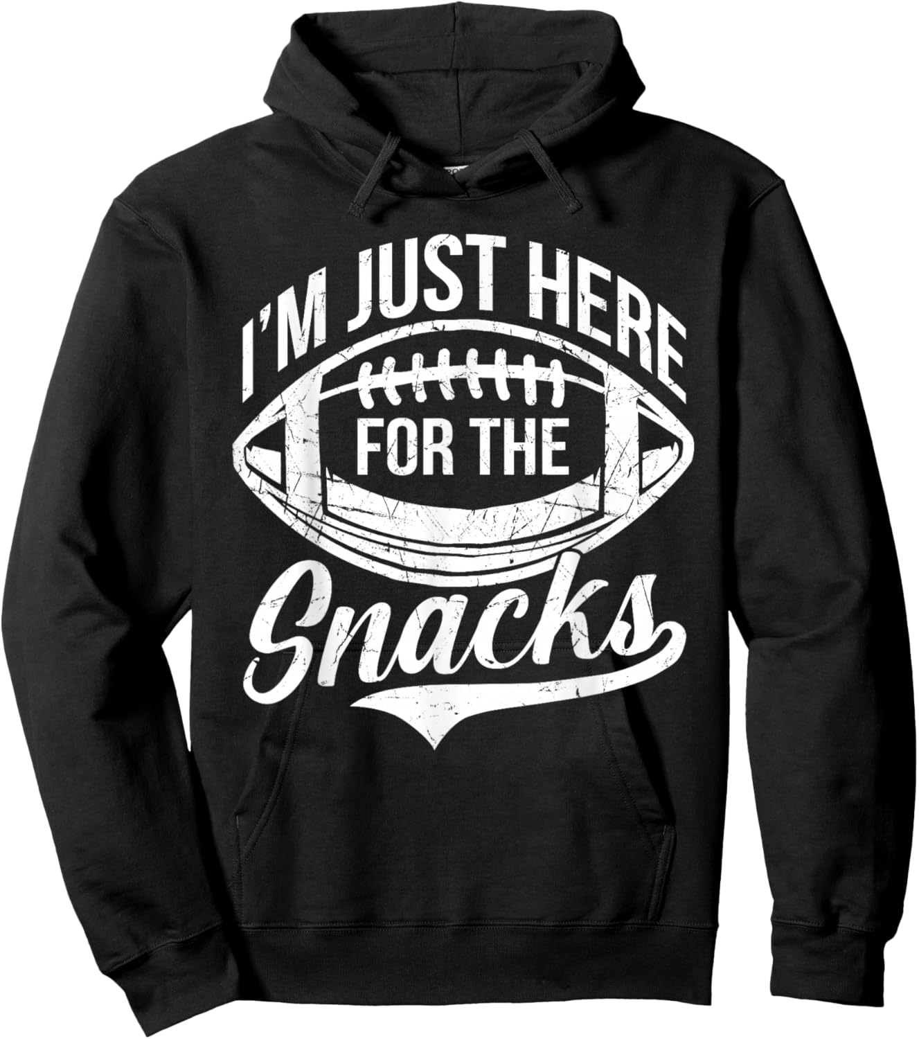 I'm Just Here For The Snacks Funny Fantasy Football League Hoodie - Hoodie | Black