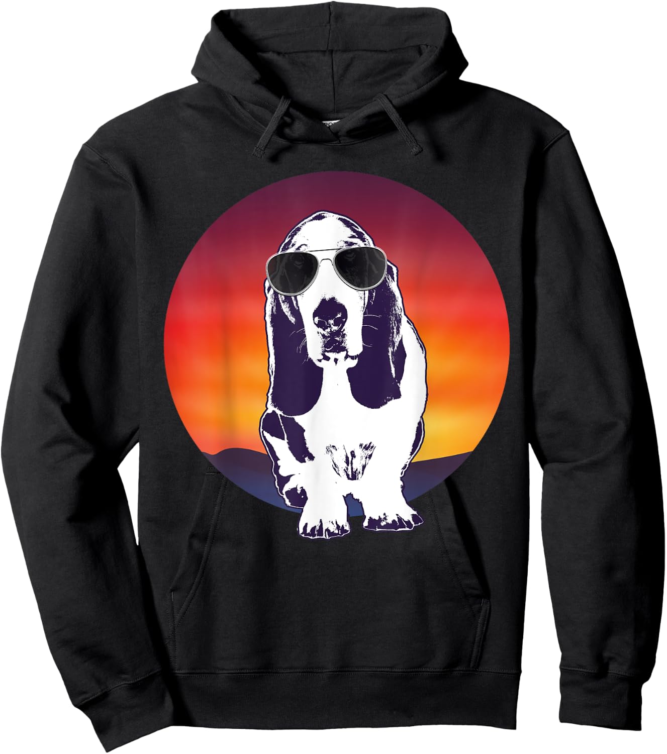 Basset Hound Dog Women Kids Hoodie - Hoodie | Black