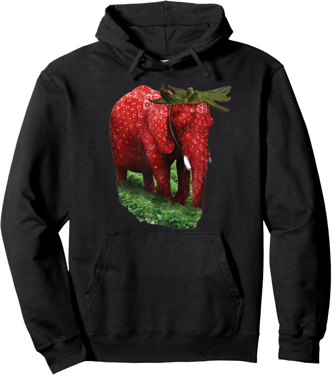 Strawberry Elephant Hoodie - Hoodie | Black