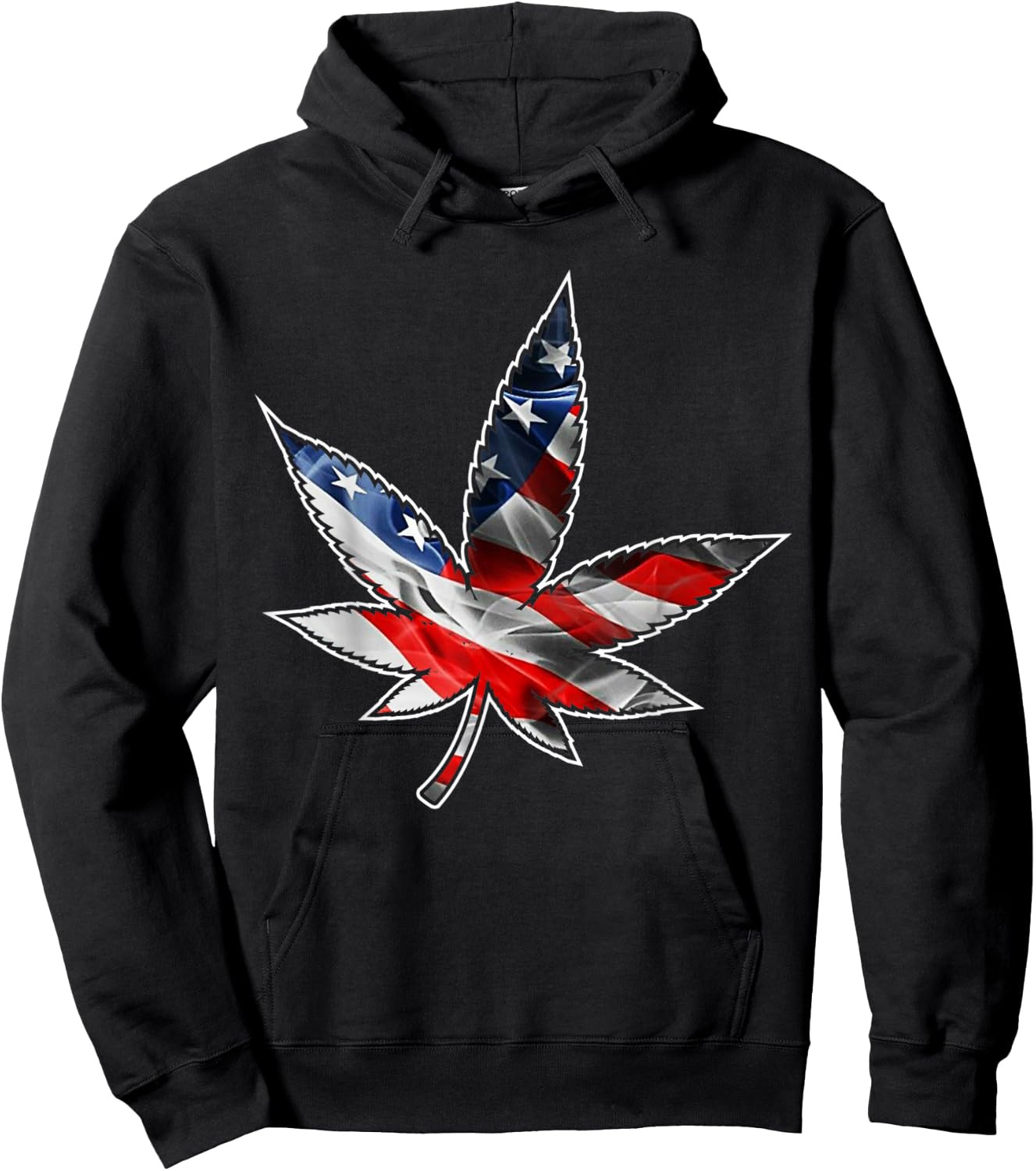 Patriotic Marijuana leaf Weed Smokers Medical Cannabis Gift Men Hoodie - Hoodie | Black