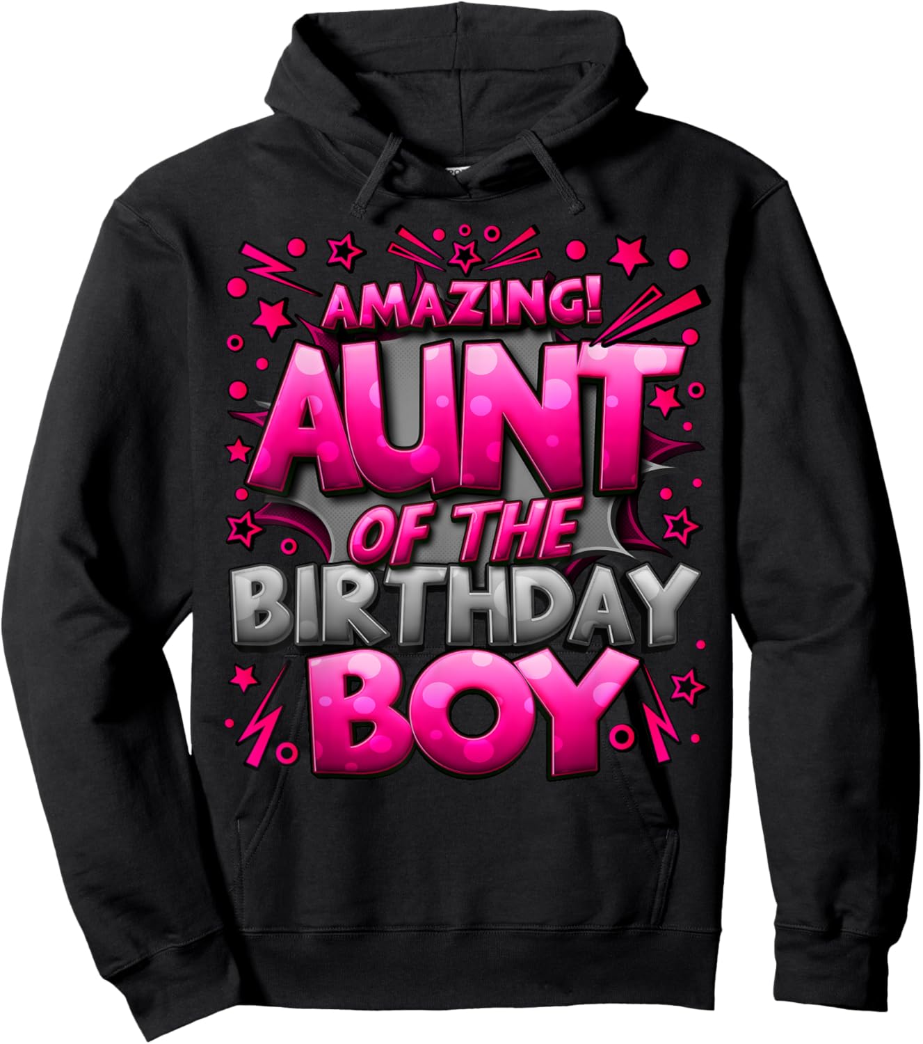 Aunt of the Birthday Boy Matching Family Of Boy Party Hoodie - Hoodie | Black
