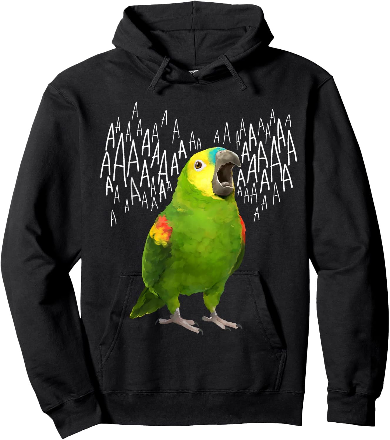 Screaming Amazon Parrot Hoodie - Hoodie | Black