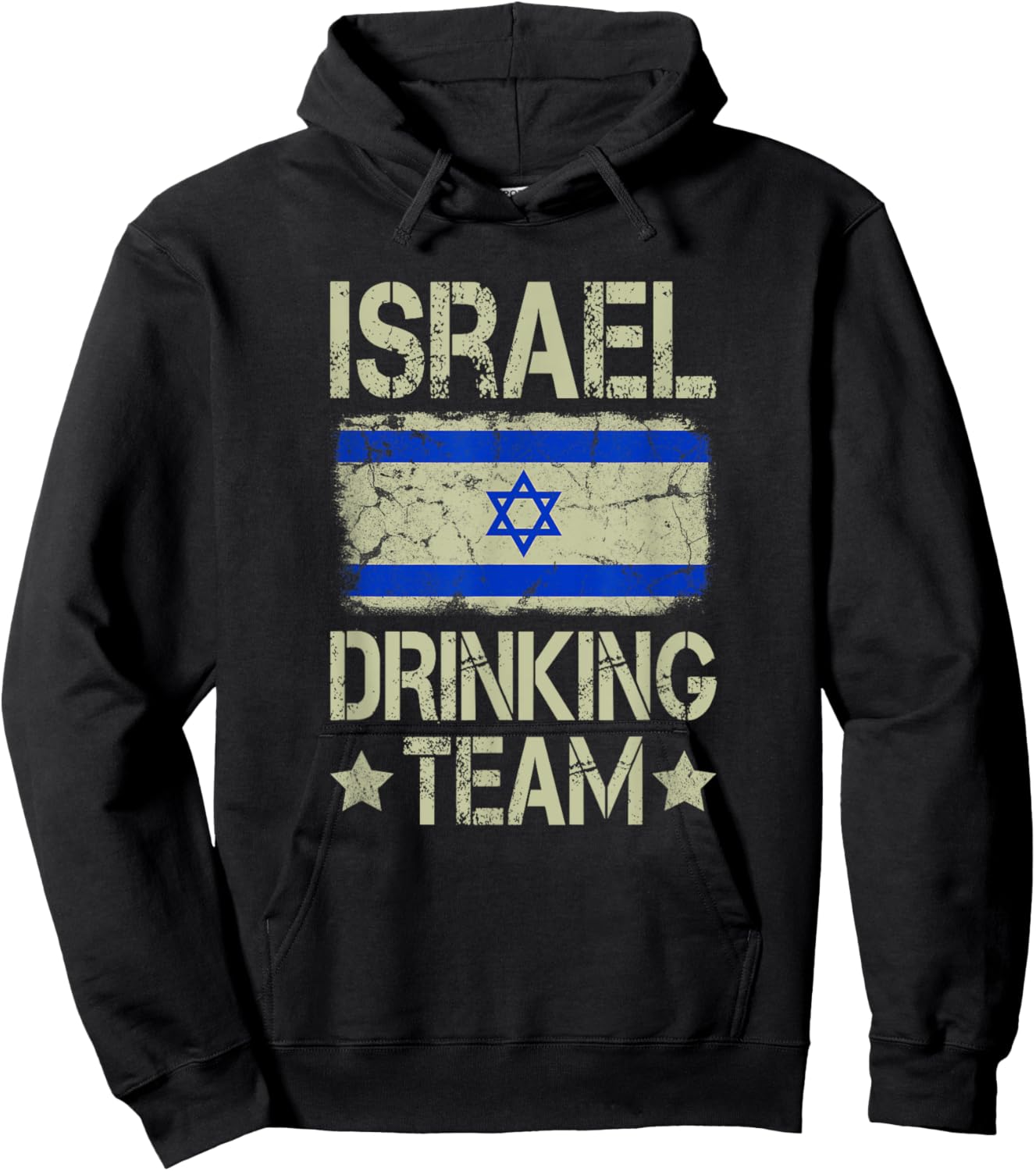 Israel Drinking Team Israeli Flag Funny Drinking Hoodie - Hoodie | Black