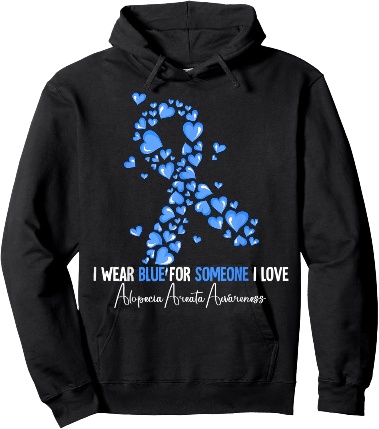 Alopecia Areata Awareness Hoodie - Hoodie | Black