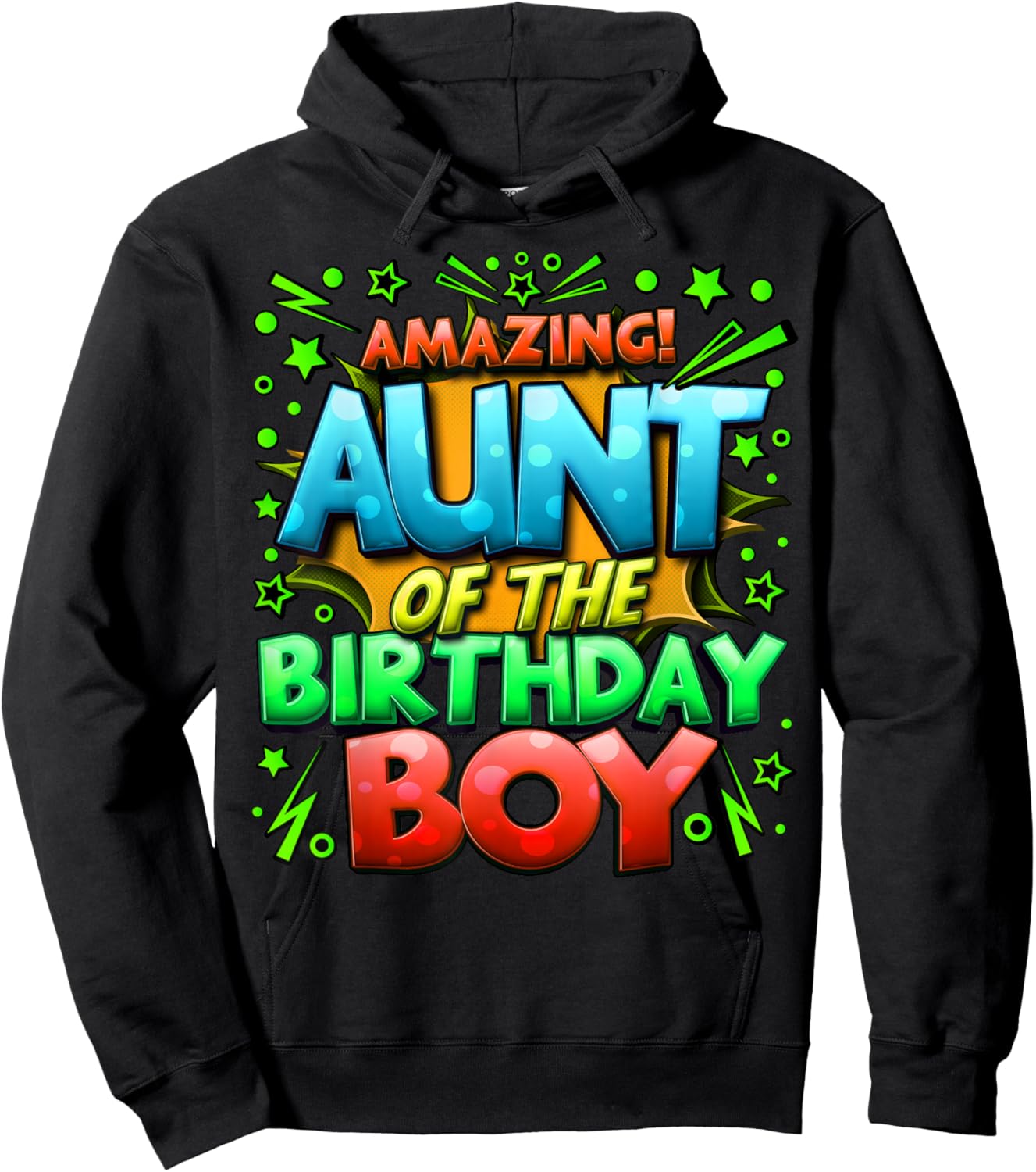 Aunt of the Birthday Boy Matching Family Of Boy Party Hoodie - Hoodie | Black