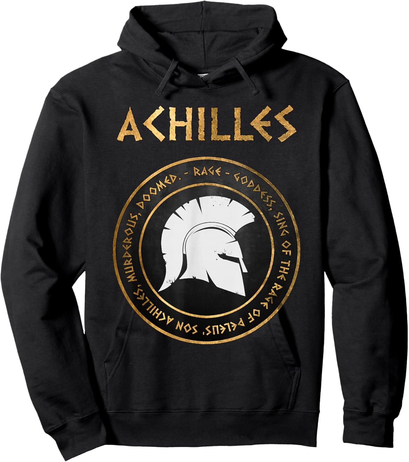 Rage of Achilles Ancient Greek History Homer the Iliad Hoodie - Hoodie | Black