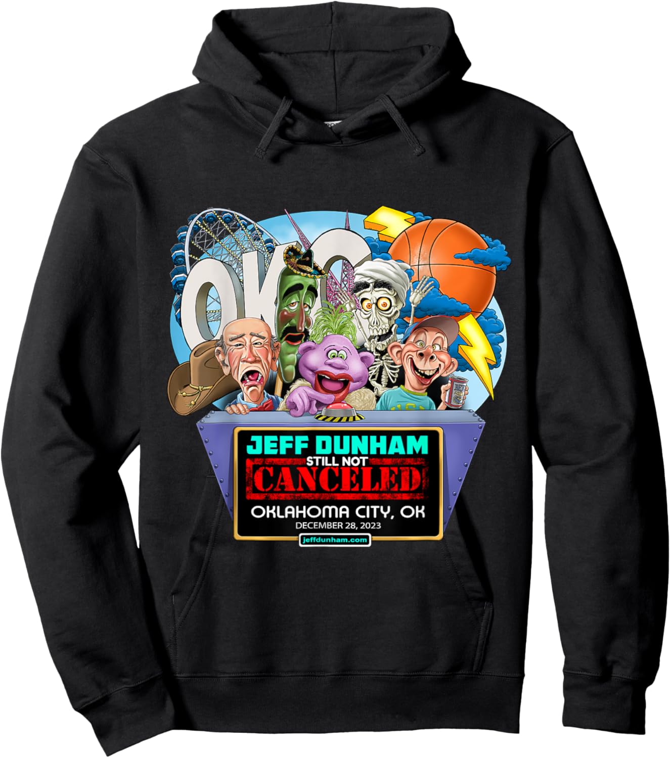 Jeff Dunham Oklahoma City, OK (2023) Hoodie - Hoodie | Black