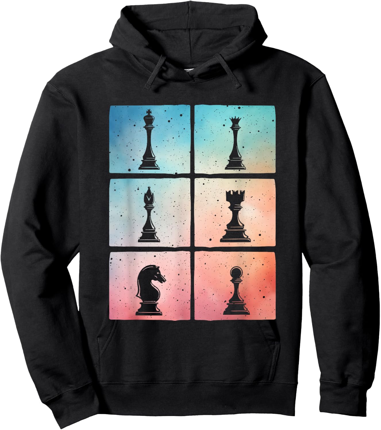 Cool Chess Art Women Kids Chess Player Chess Novelty Hoodie - Hoodie | Black
