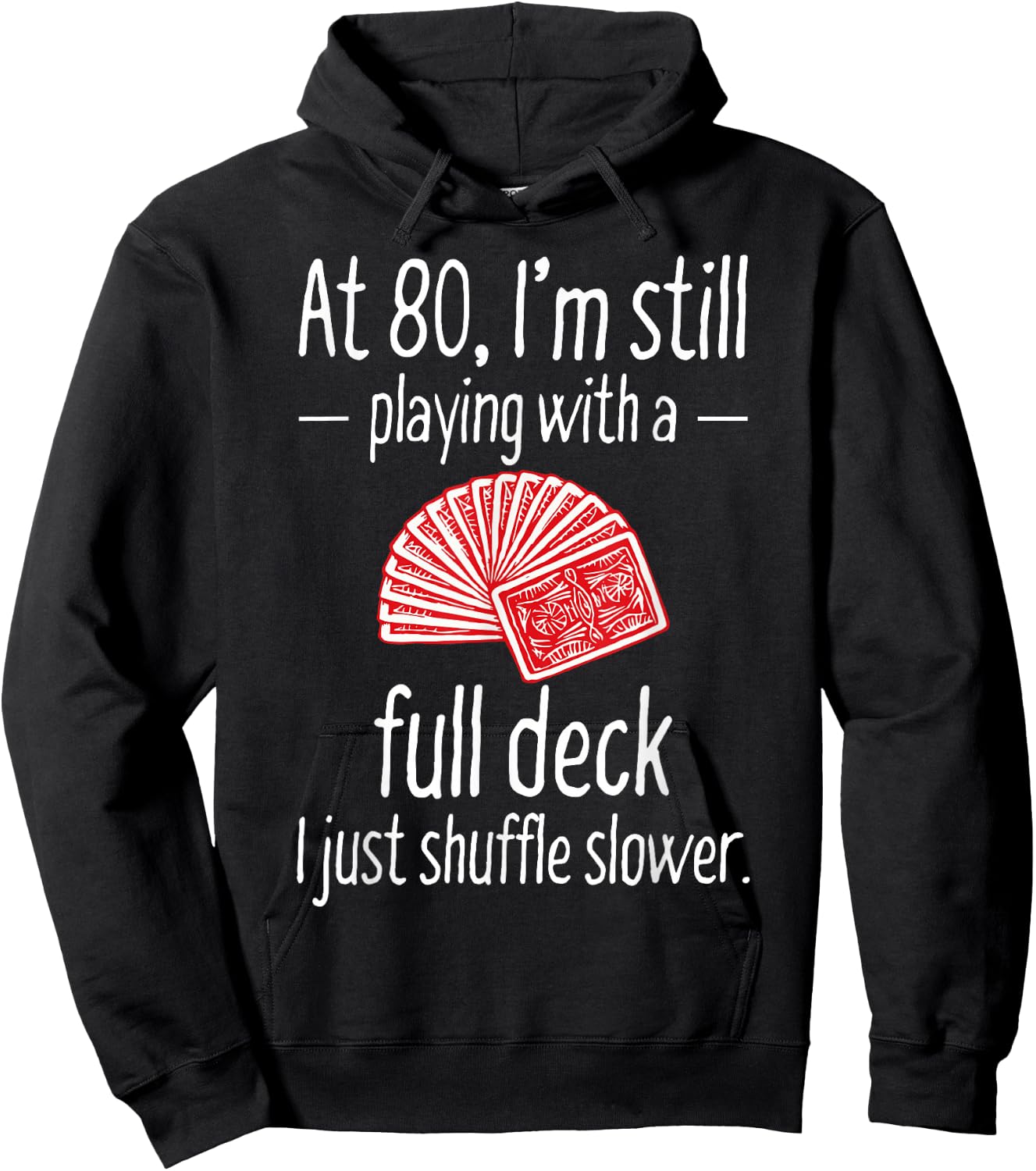 Funny 80th Birthday Gift 80 Year Old Cards Hoodie - Hoodie | Black