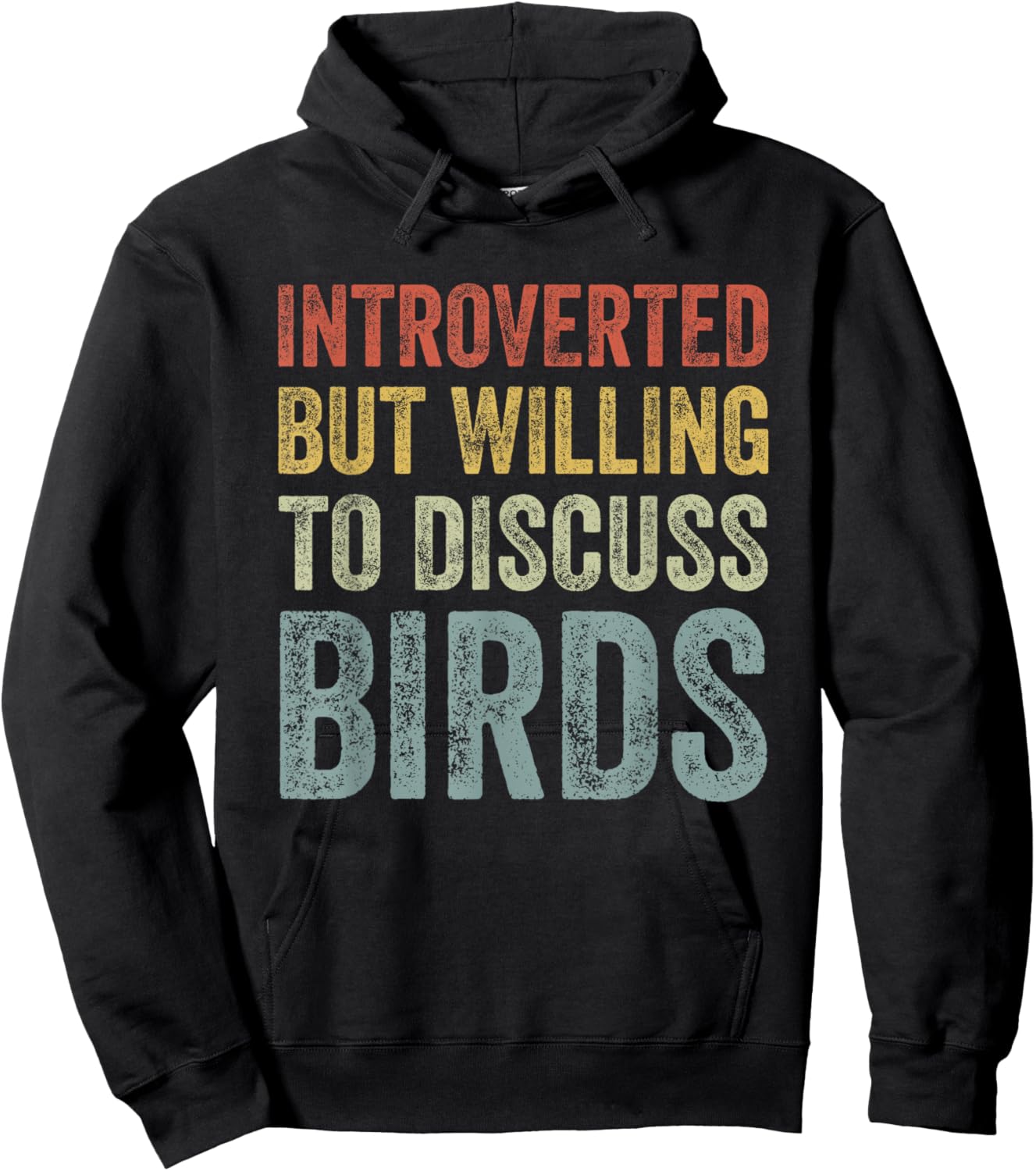 Introverted But Willing To Discuss Birds Funny Bird Lover Hoodie - Hoodie | Black