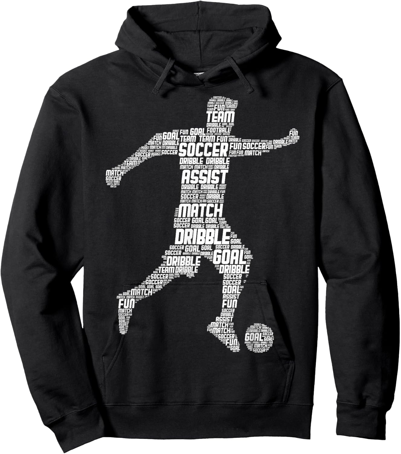 Soccer Player Boys Kids Men Hoodie - Hoodie | Black