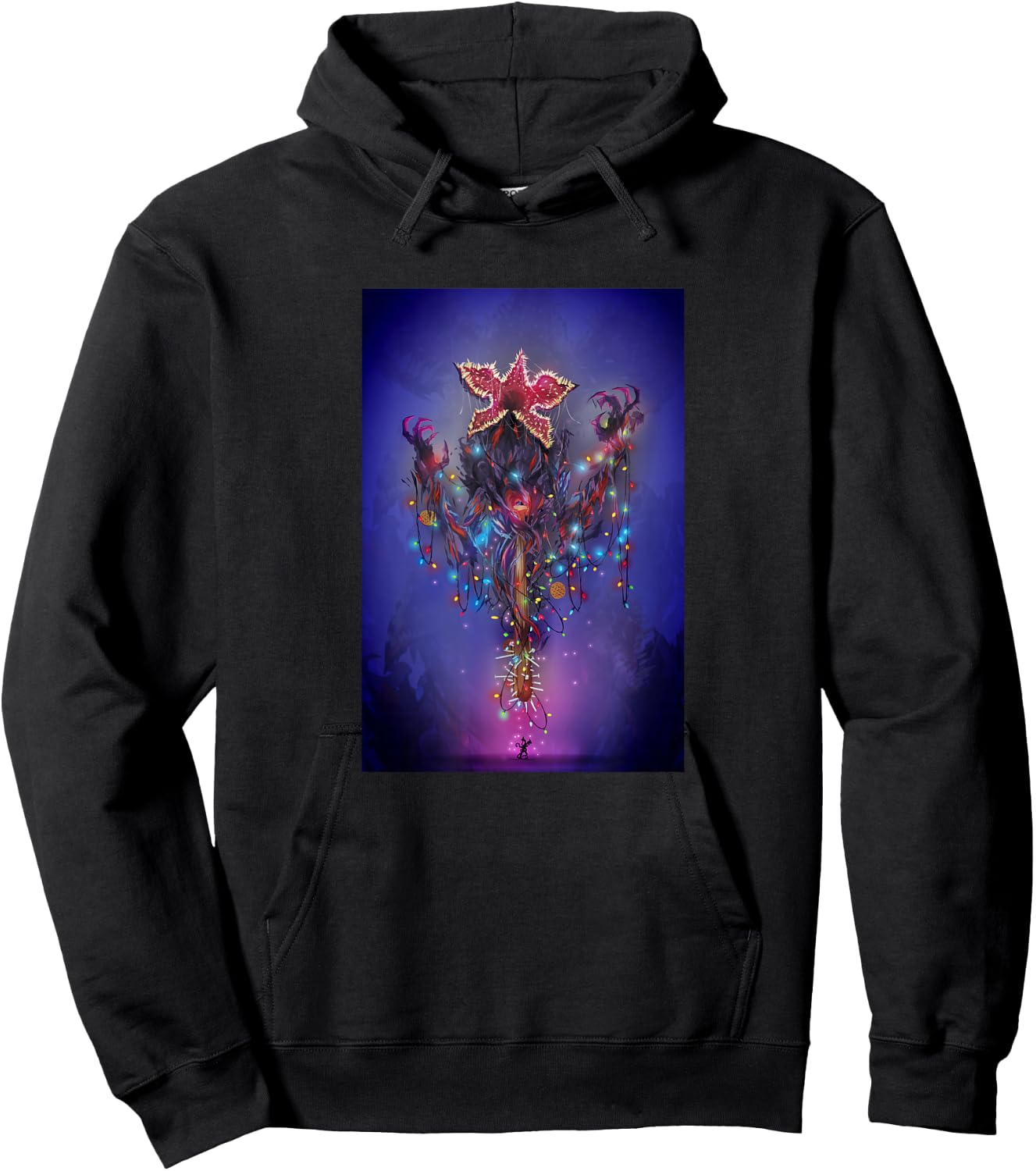 Stranger Things Demogorgon Christmas Lights Hoodie - Hoodie | Black