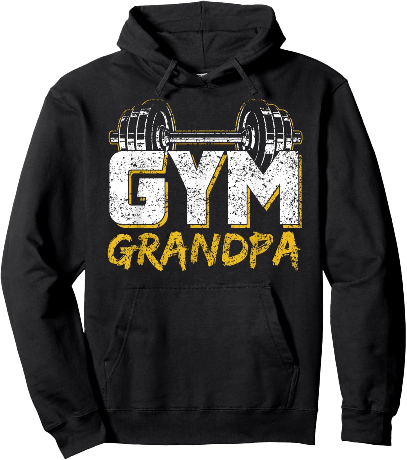 Gym Grandpa Workout Training Fitness Weightlifting Granddad Hoodie - Hoodie | Black