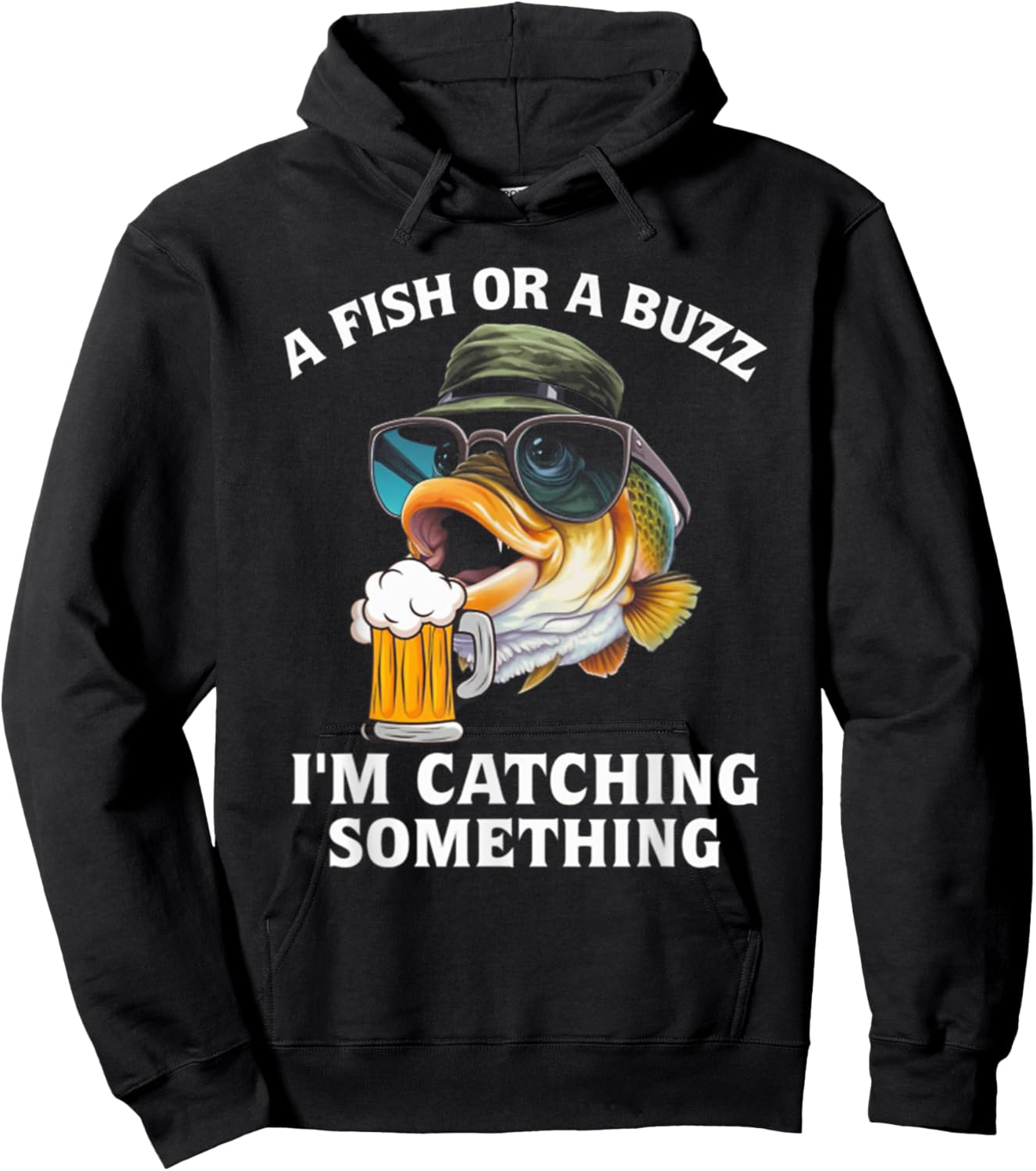 A Fish Or A Buzz I'm Catching Something Hoodie - Hoodie | Black