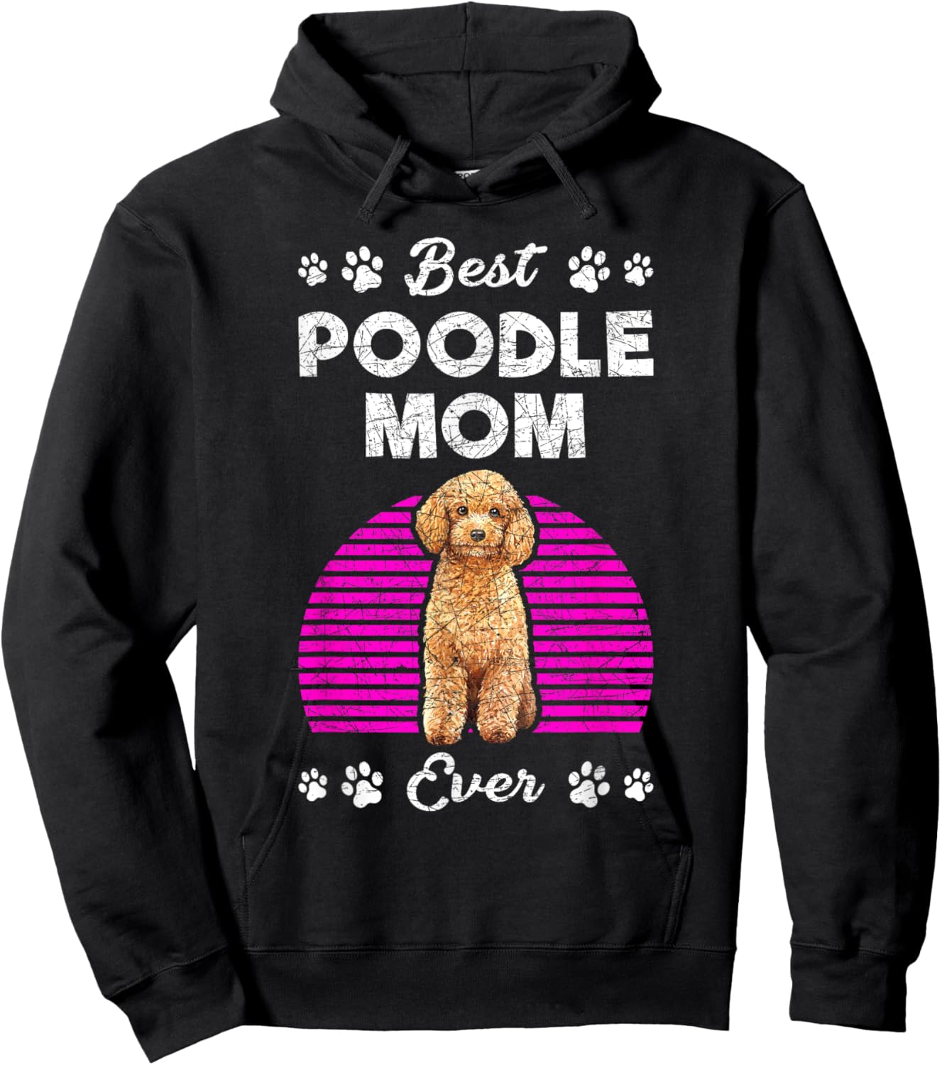Cute Pet Mom Animal Dog Poodle Hoodie - Hoodie | Black