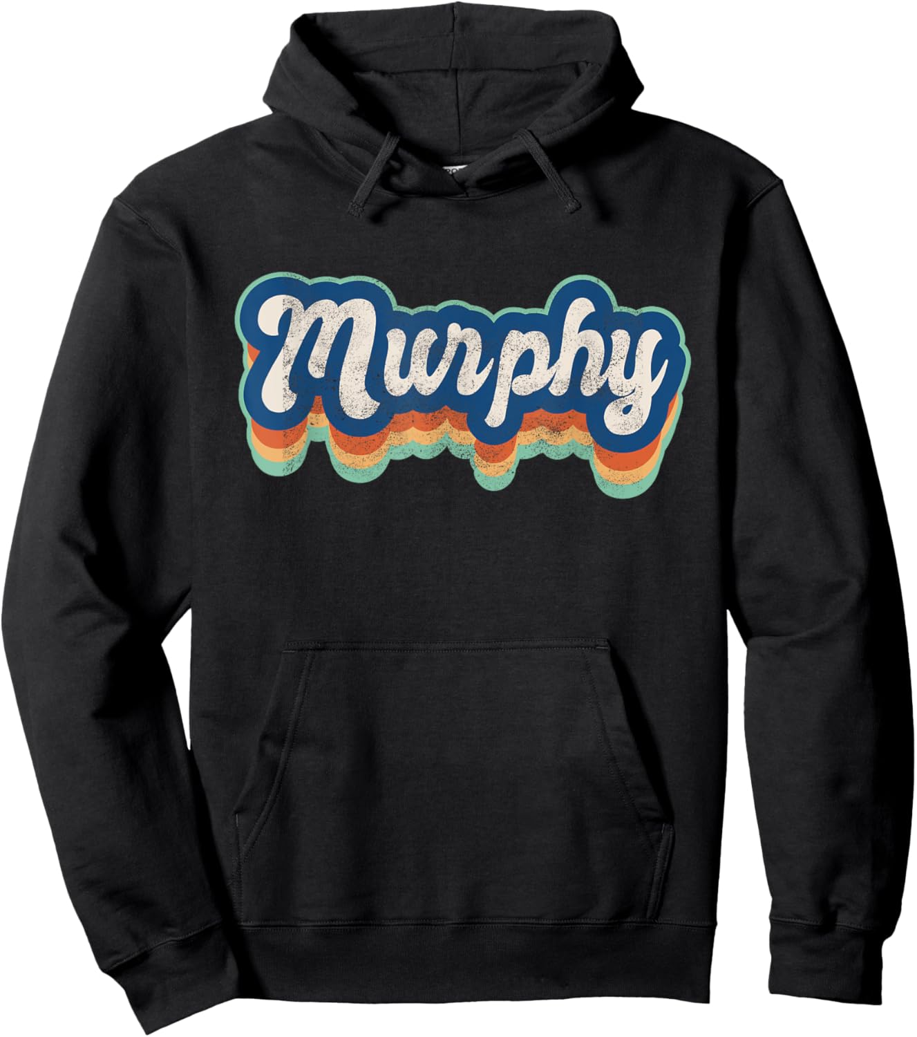 Murphy First Name Girl Vintage Style 70s 80s Personalized Hoodie - Hoodie | Black