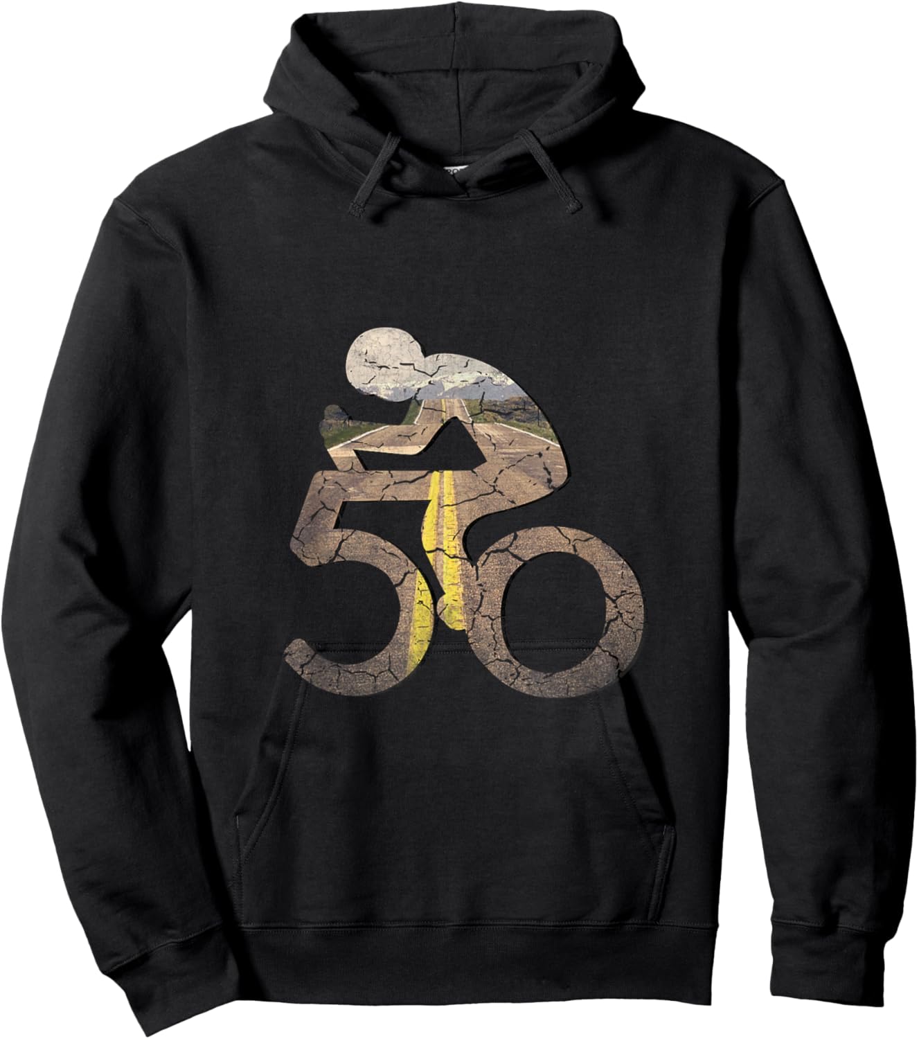 50th Birthday Cycle for Cyclist Tour Bike Lover Cycling Hoodie - Hoodie | Black