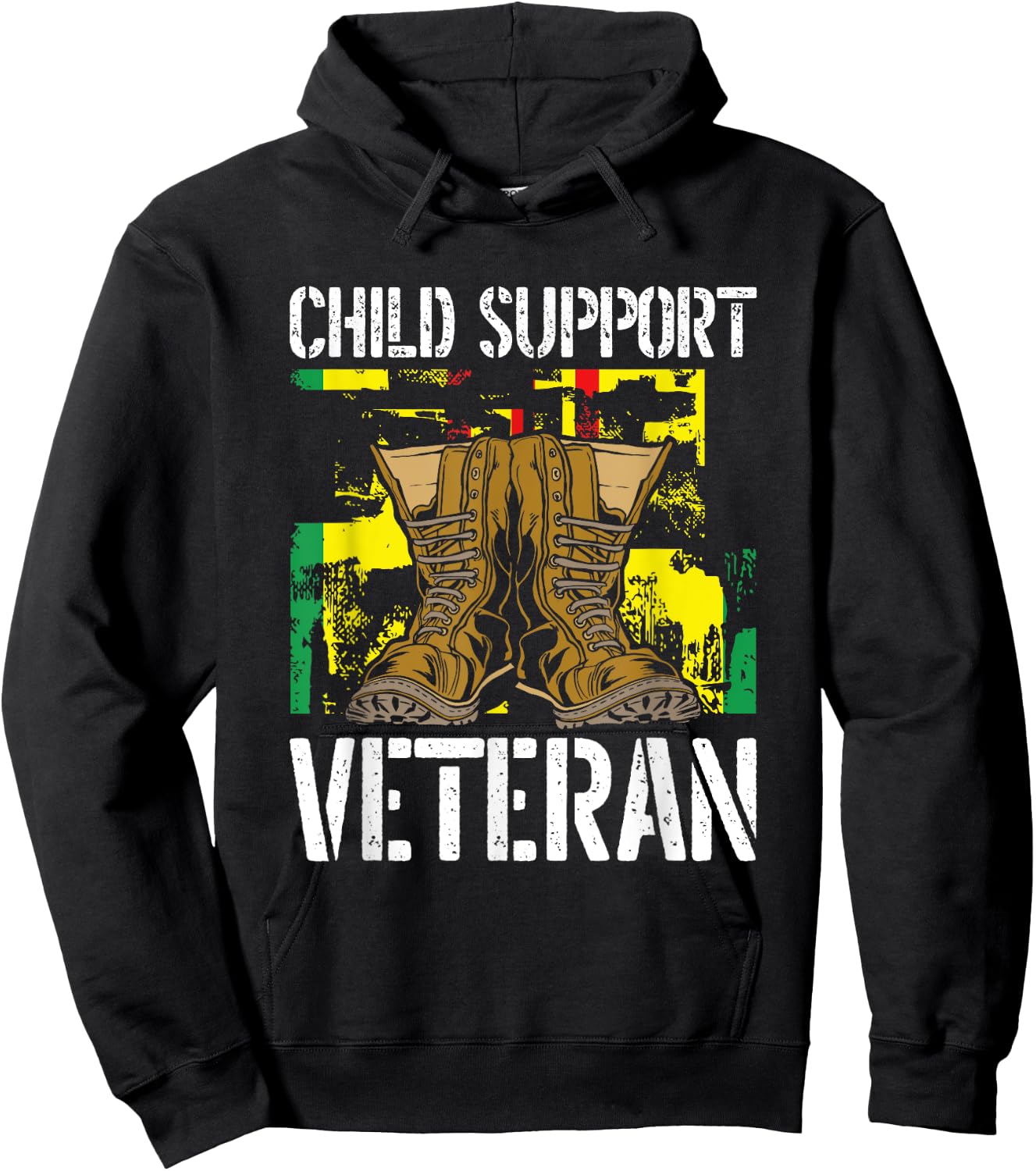 Child Support Veteran US Veteran Day Awareness Hoodie - Hoodie | Black