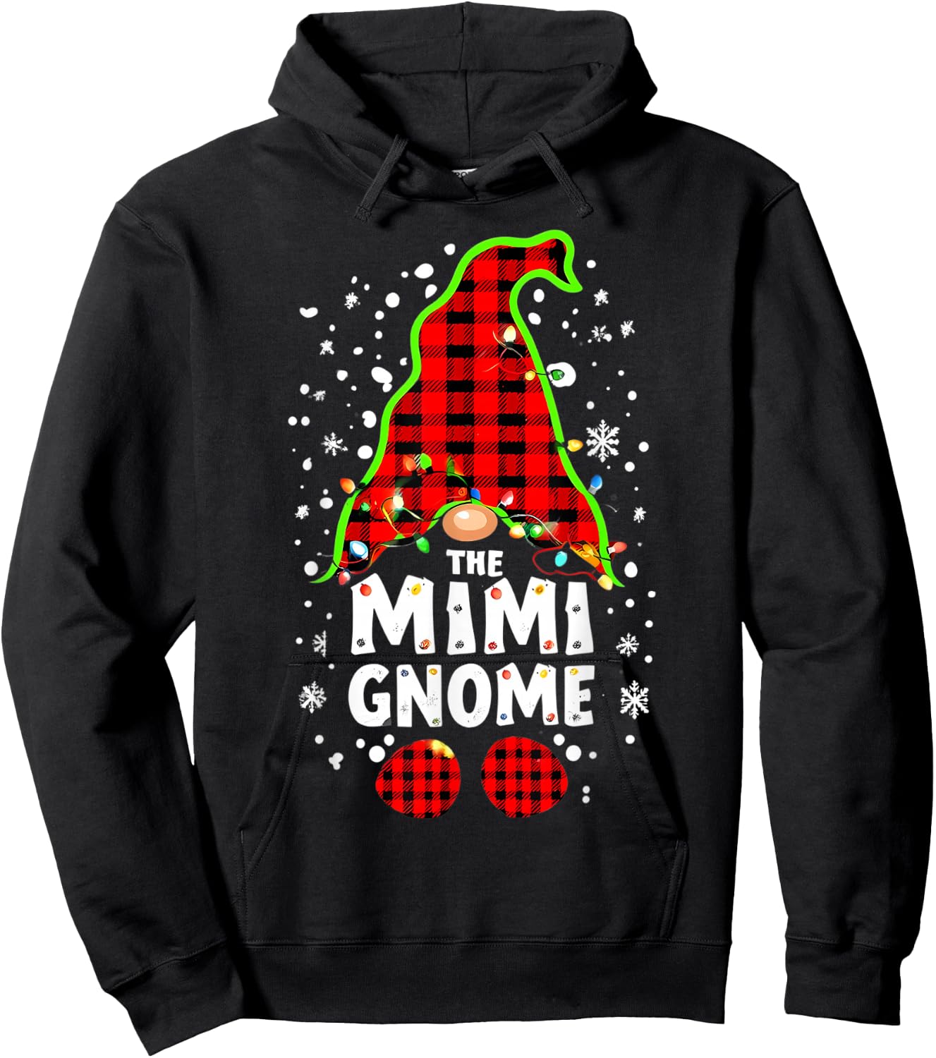 The Mimi Gnome Matching Family Christmas Outfit Group Xmas Hoodie - Hoodie | Black
