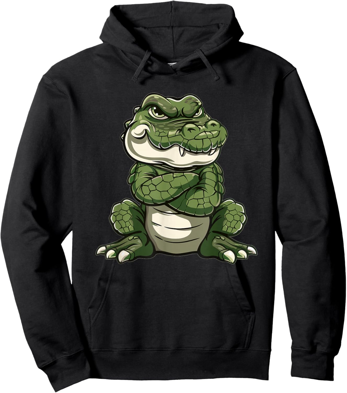 Grumpy Alligator I Kids Alligator Hoodie - Hoodie | Black