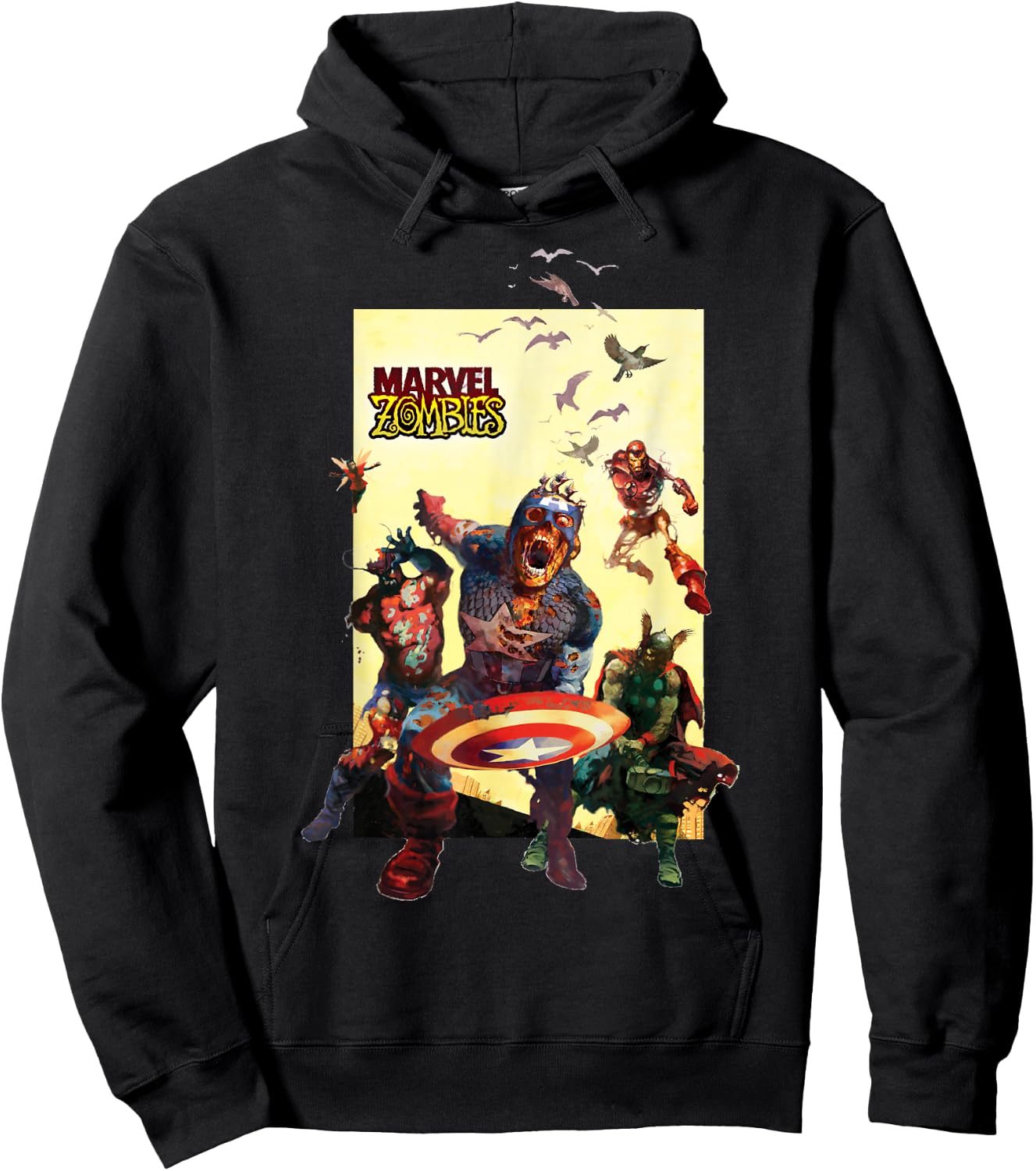 Marvel Zombies Avengers Group Shot Zombie Hoodie - Hoodie | Black