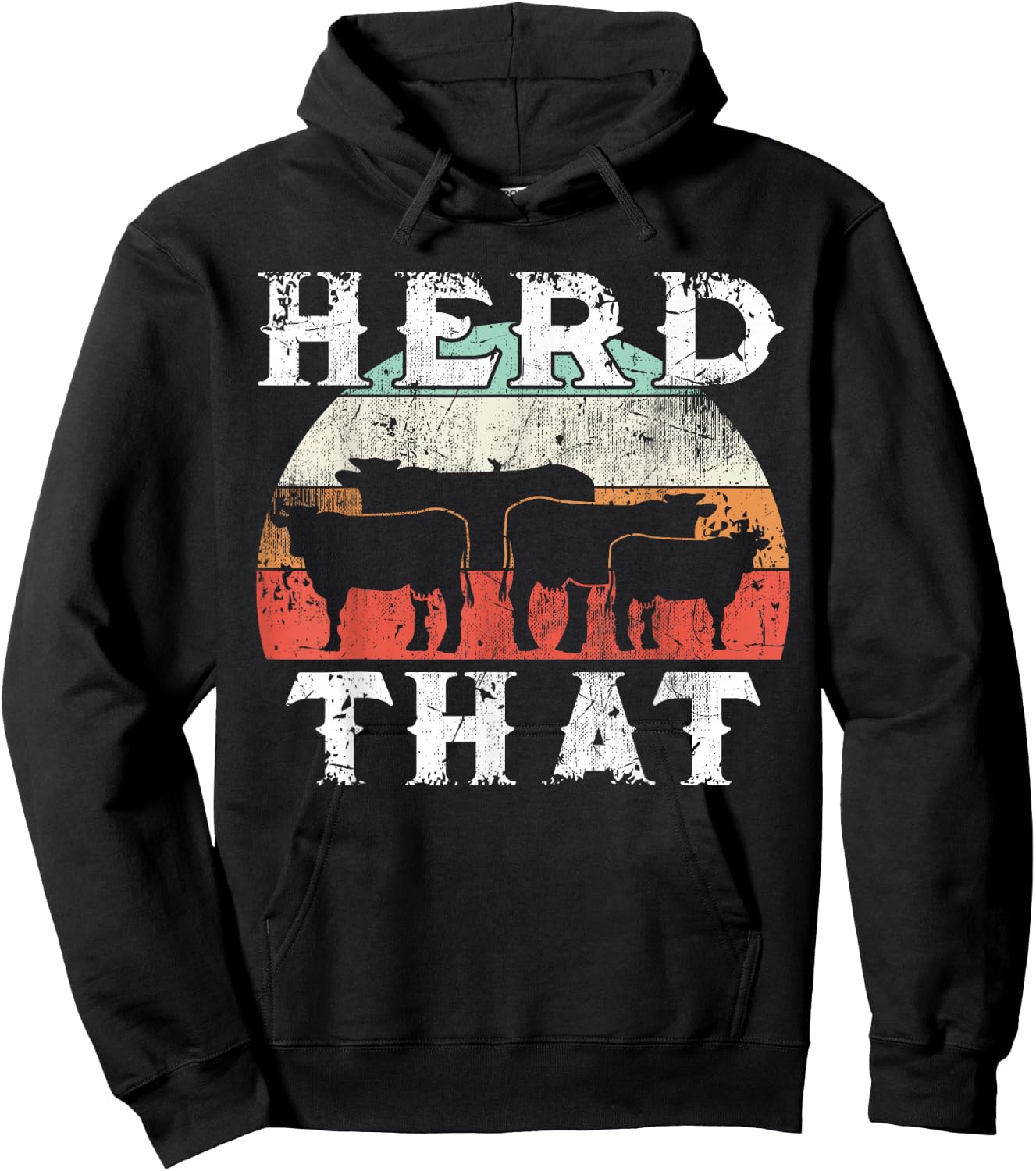 Farmer Herd That Cow Lover Funny Farmer Hoodie - Hoodie | Black