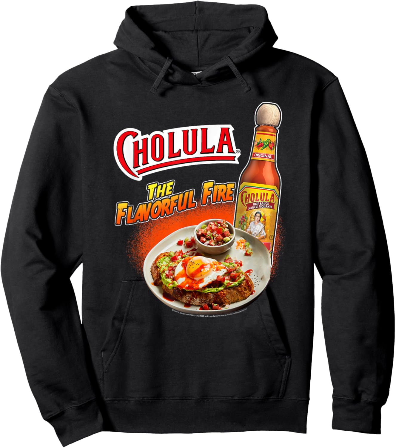 Cholula The Flavorful Life Hot Sauce Hoodie - Hoodie | Black