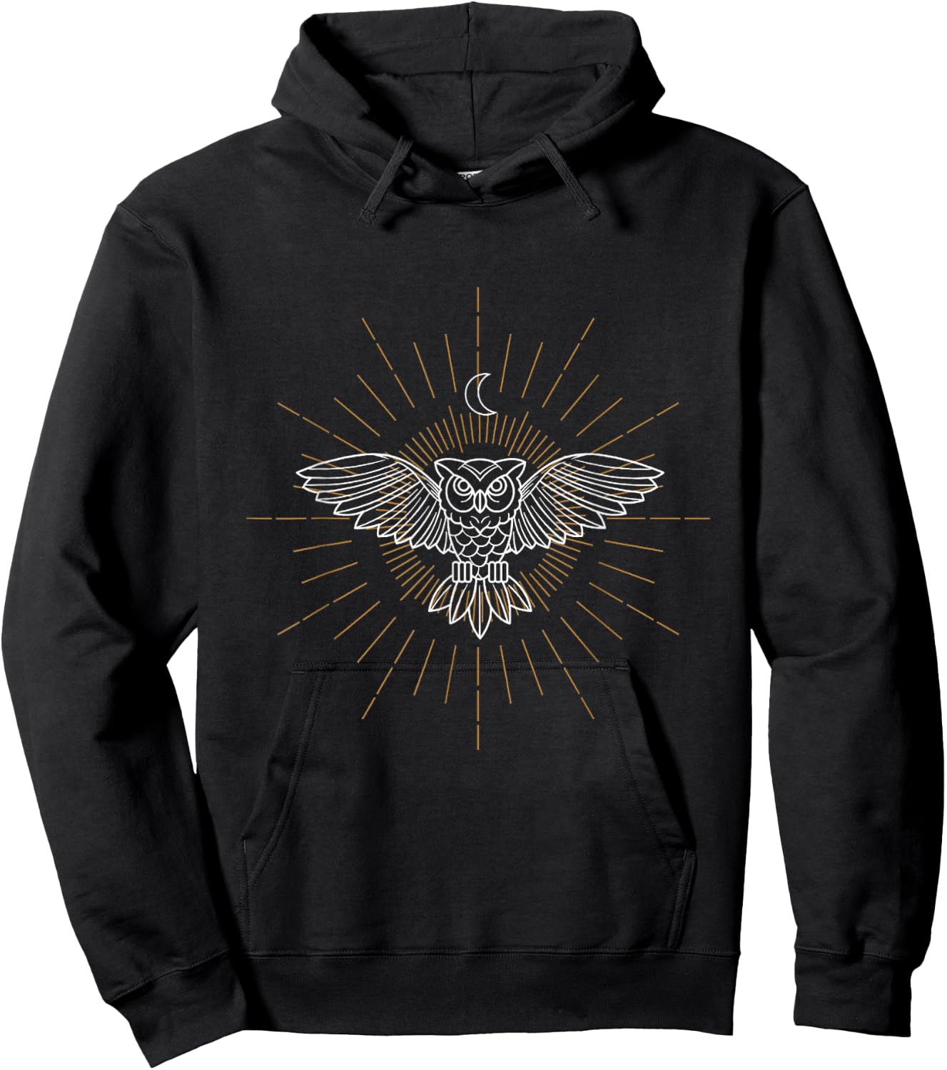 Vintage Astro Owl Luna Sun, moon and nature for astrologers Hoodie - Hoodie | Black