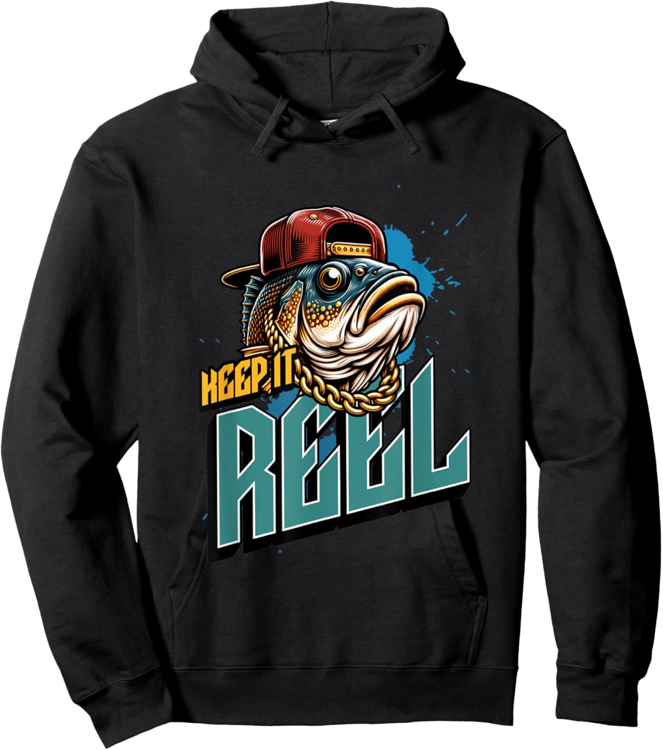 Keep It Reel Casual Funny Fishing Outdoorsmen Hoodie - Hoodie | Black