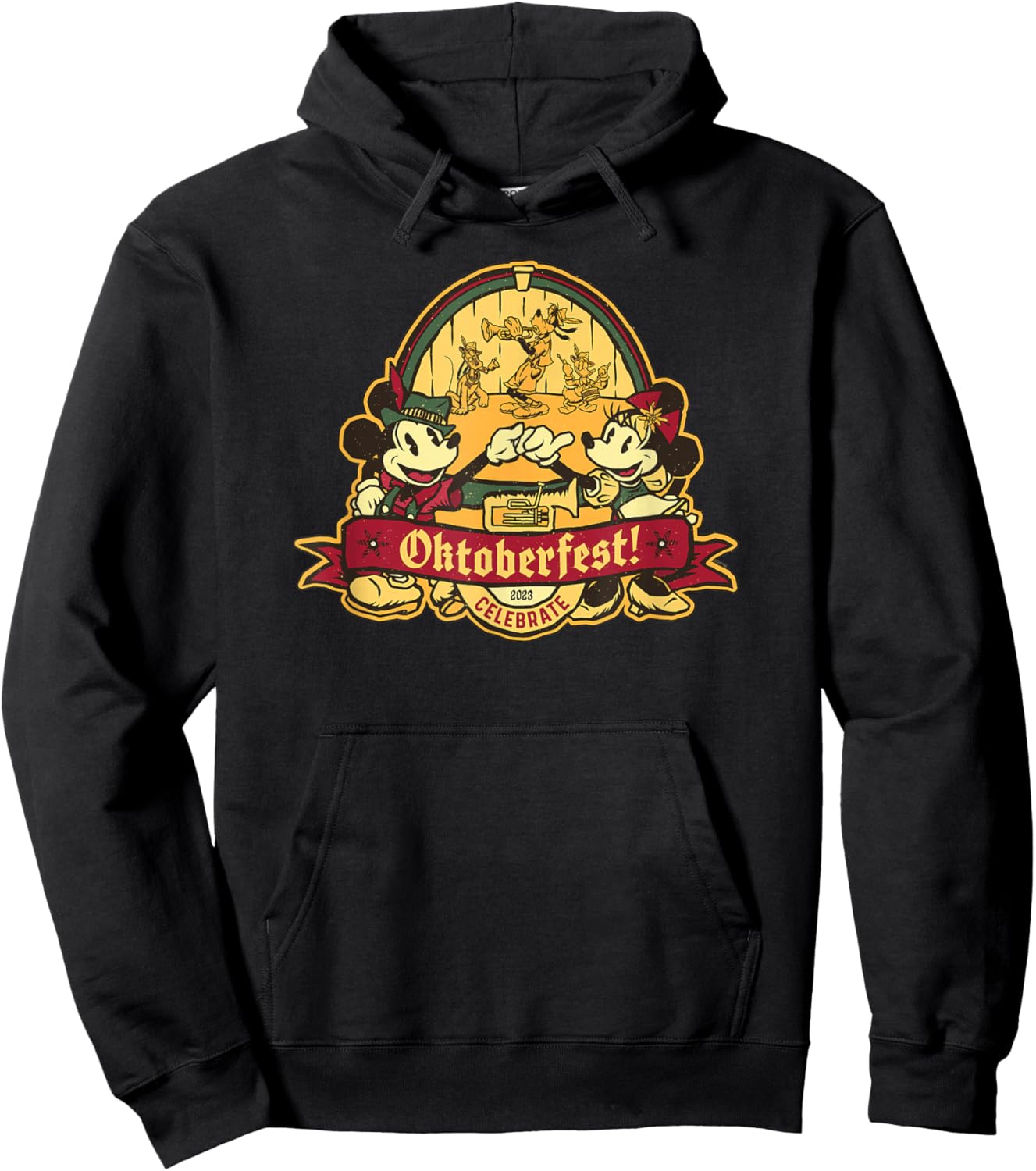 Disney Mickey and Minnie Mouse Celebrate Oktoberfest 2023 Hoodie - Hoodie | Black