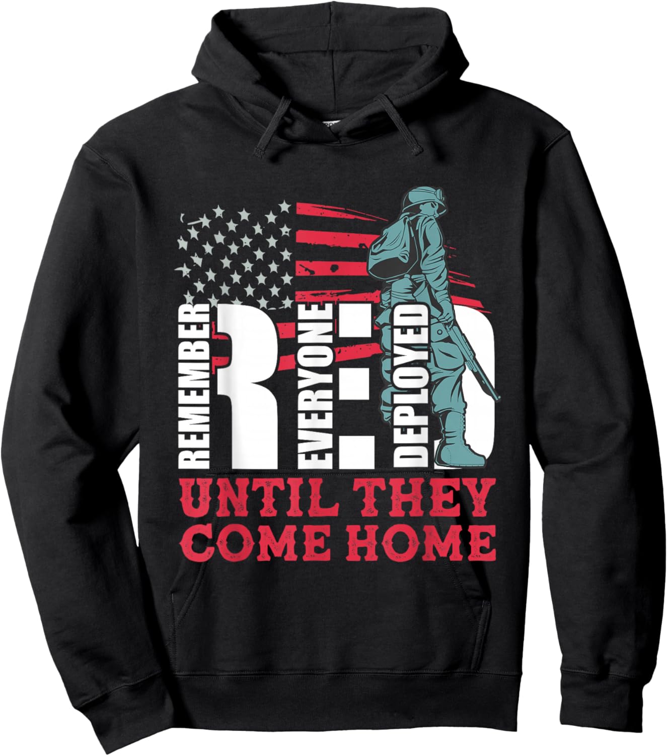 Red Friday Military Until They Come Home Army Soldier Hoodie - Hoodie | Black