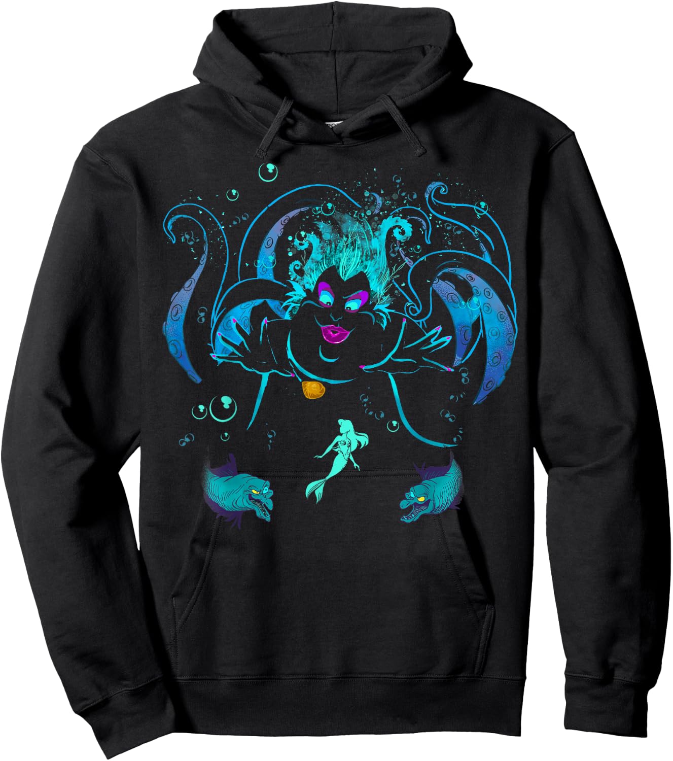 Disney The Little Mermaid Ursula Flotsam and Jetsam Small Hoodie - Hoodie | Black