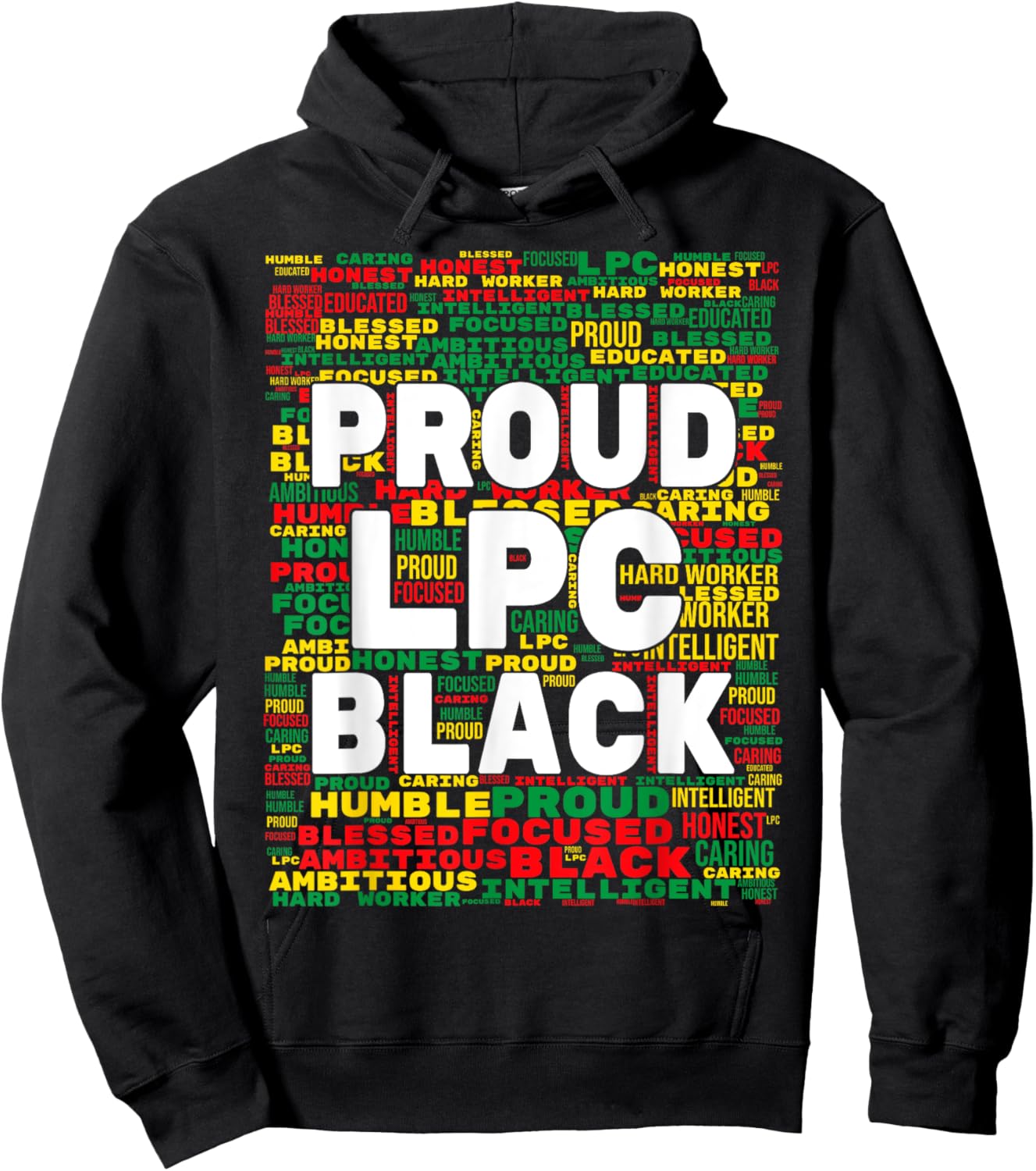 Licensed Professional Counselor African American Black LPC Hoodie - Hoodie | Black
