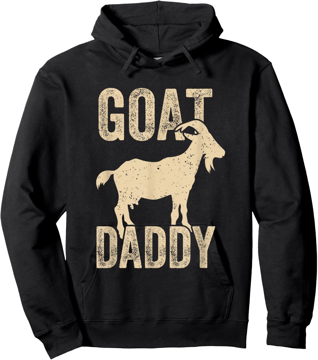 Goat Daddy the Greatest Dad of All Time Funny Fathers Day Hoodie - Hoodie | Black