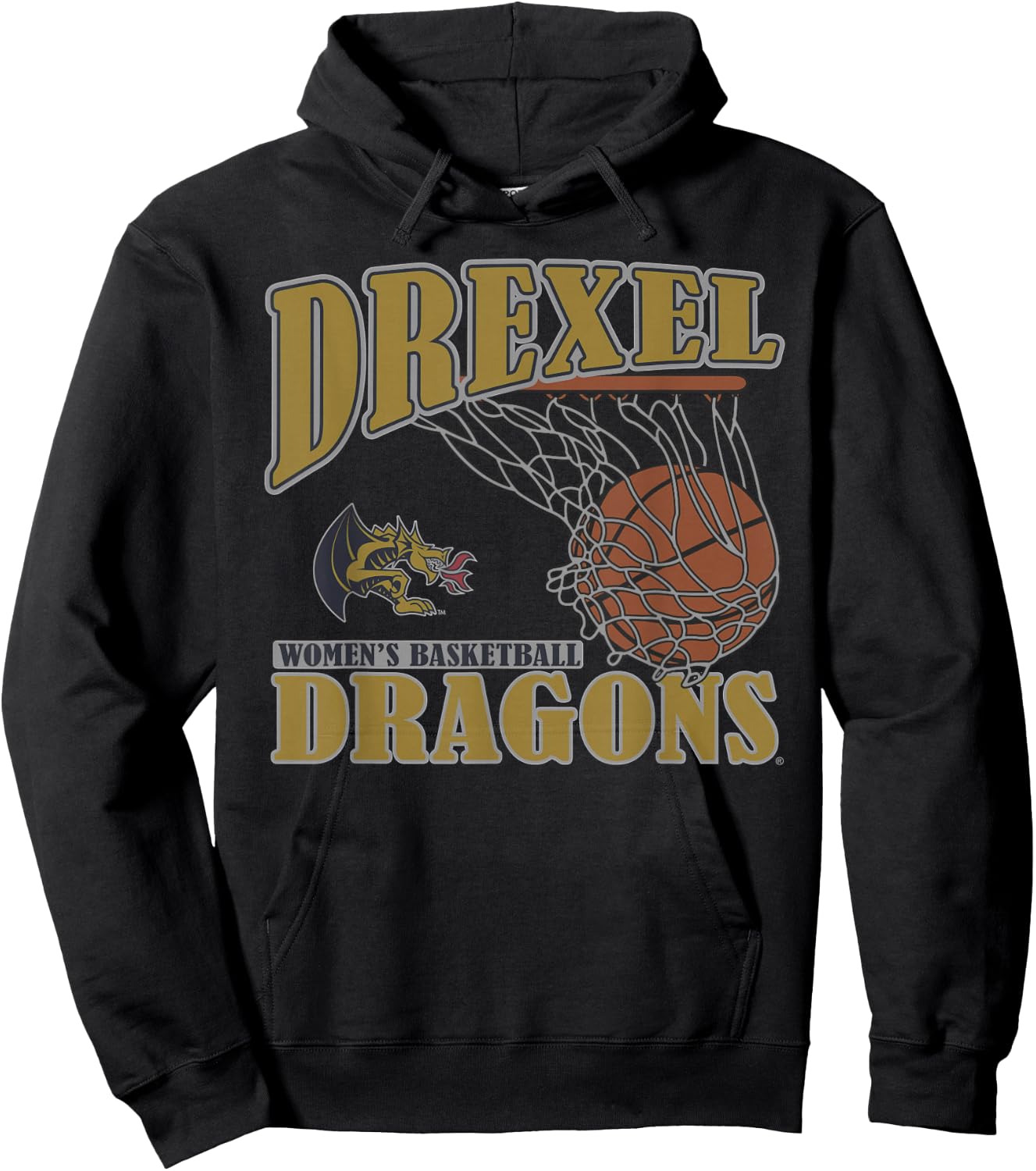 Drexel Dragons Women's Basketball Vintage Lift Hoodie - Hoodie | Black
