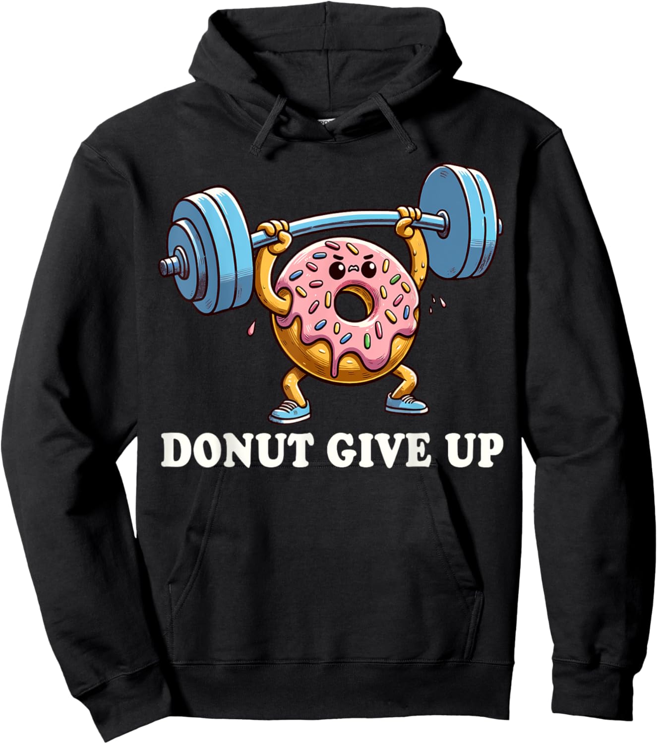 Weightlifting - Funny Fitness Workout Gym Donut Lover Hoodie - Hoodie | Black