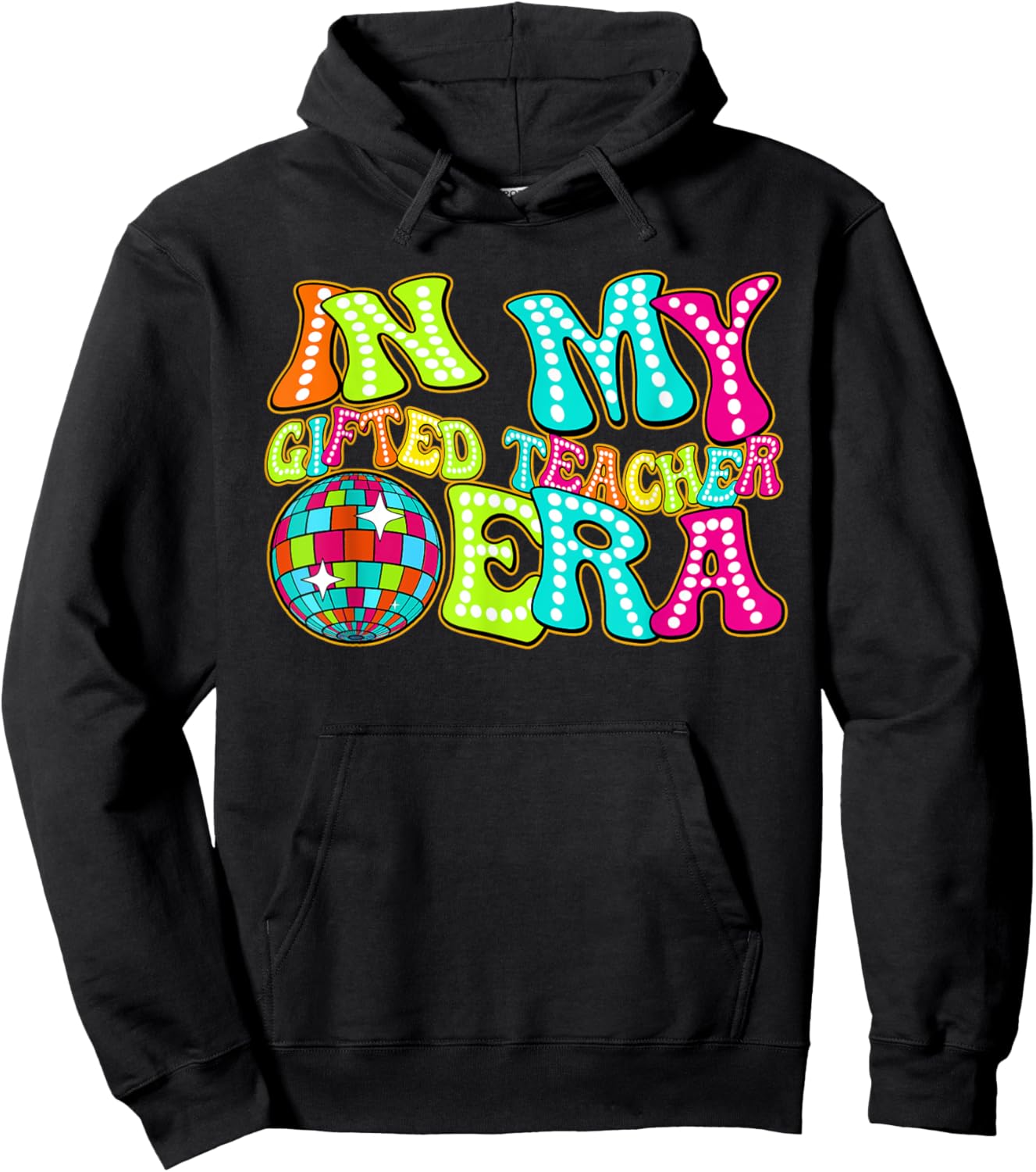 Disco Groovy In My Gifted Teacher Era Hoodie - Hoodie | Black