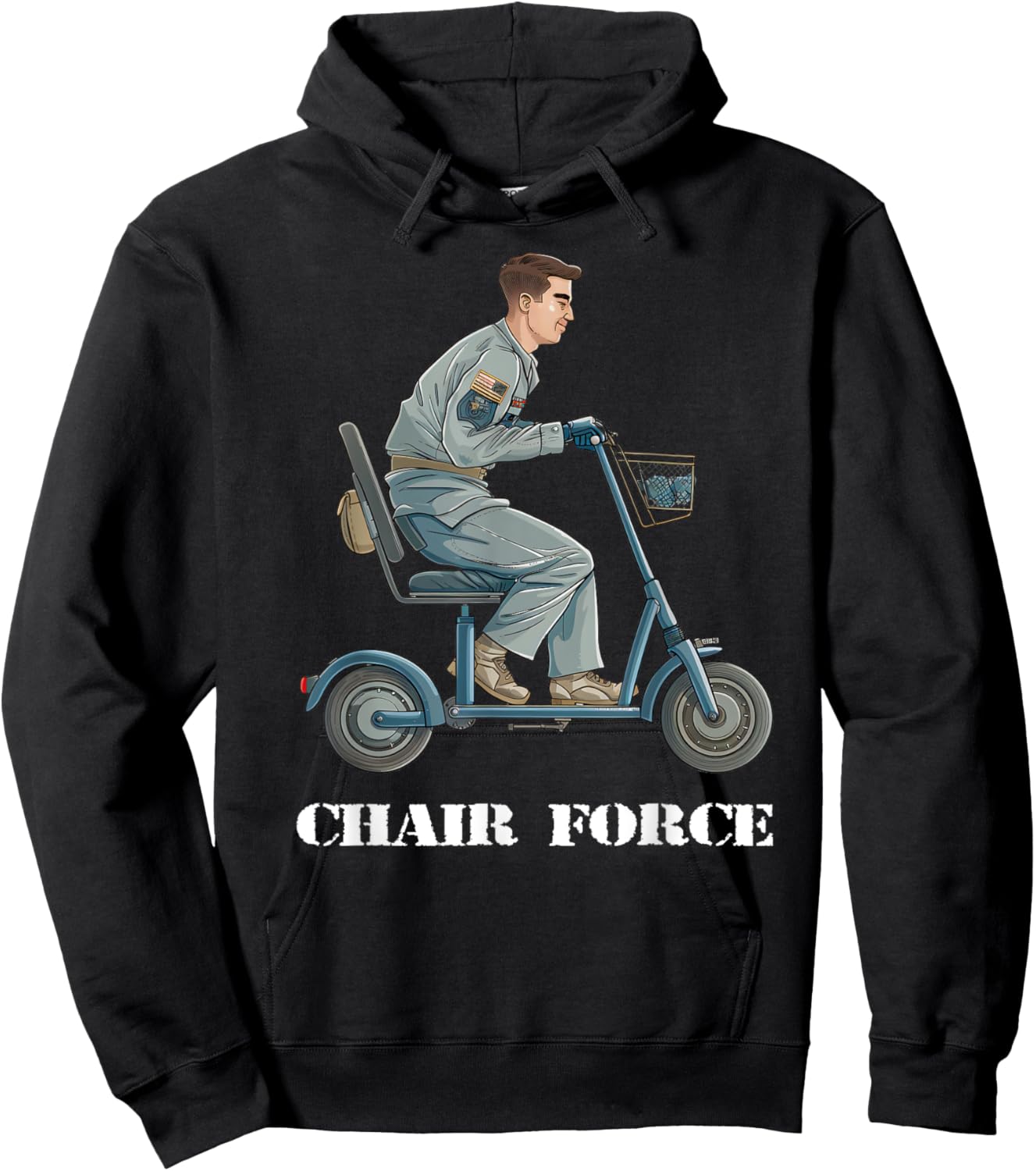 Funny Chair Force One US Military Veteran Airman Air Gifts Hoodie - Hoodie | Black
