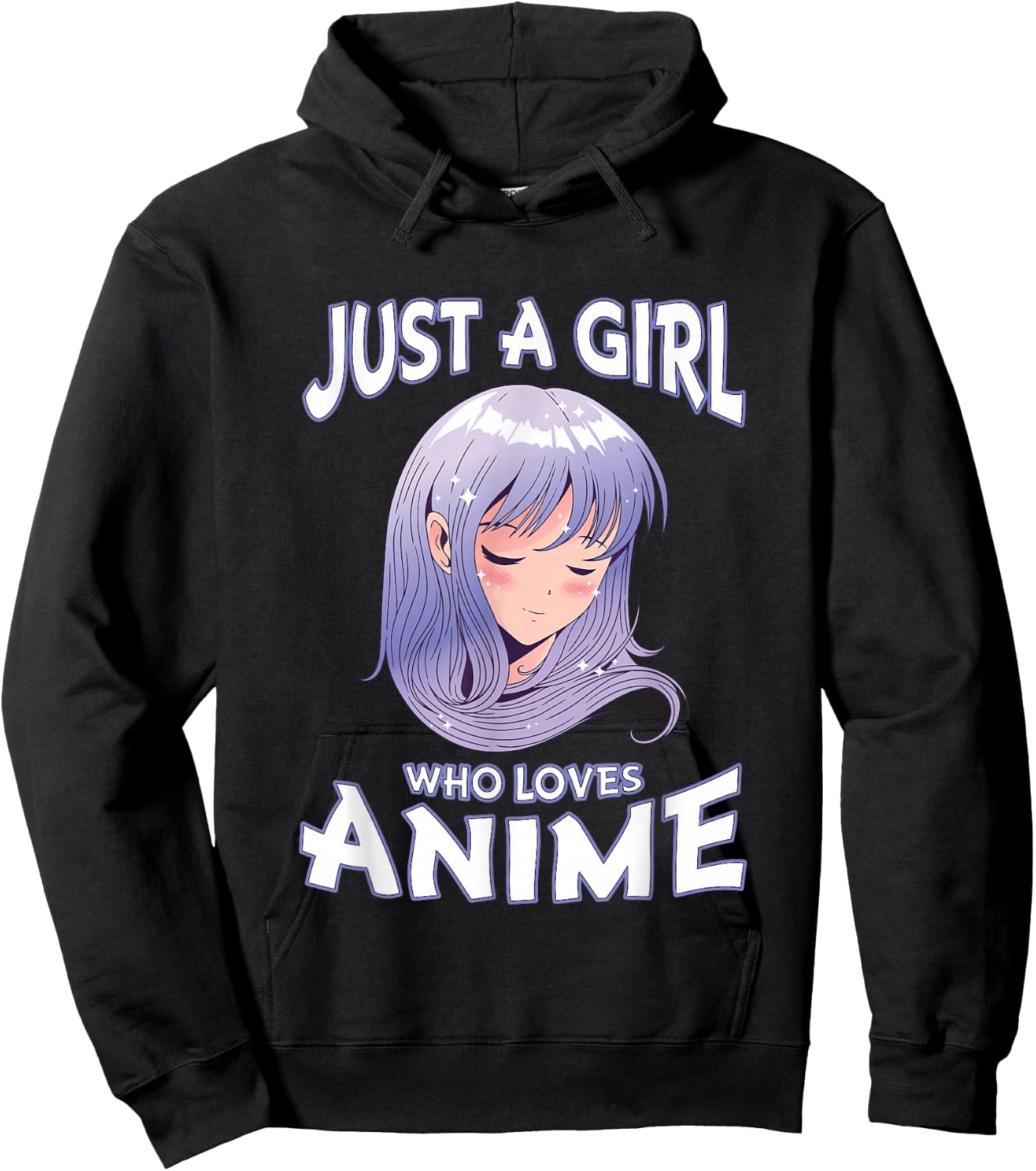 Just A Girl Who Loves Anime Gifts for Teen Girls Anime Merch Small Hoodie - Hoodie | Black