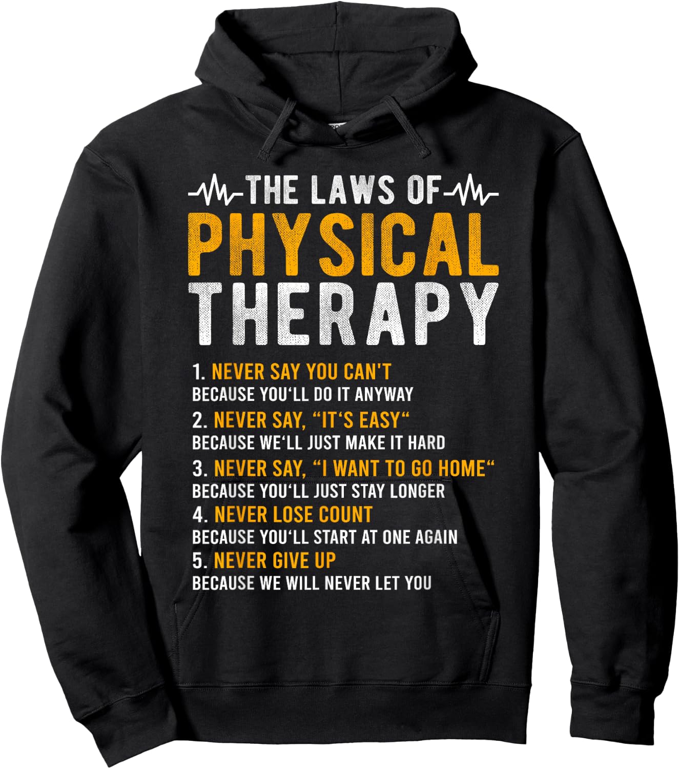 The Laws of Physical Therapy – Physical Therapist Small Hoodie - Hoodie | Black