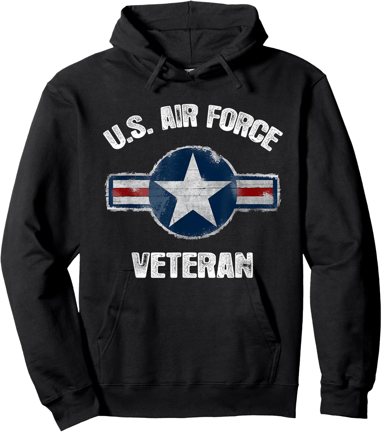 Vintage US Air Force Veteran - Vintage USAF Veteran Hoodie - Hoodie | Black
