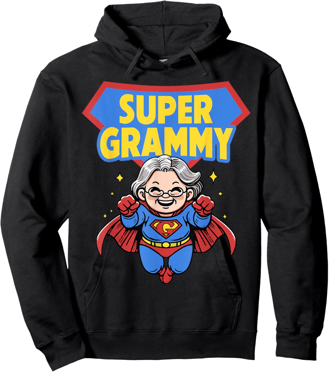 Mother’s Day Best Grandma Ever Nana Mimi Gigi Super A Grammy Hoodie - Hoodie | Black