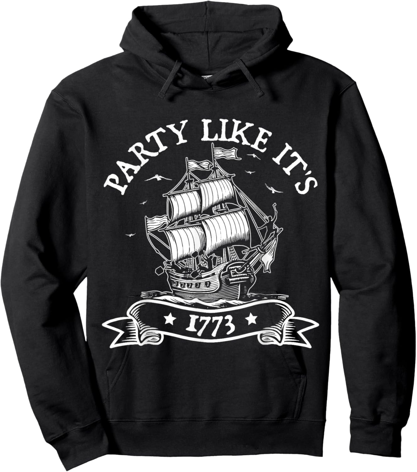 Party Like it's 1773 Boston Tea Funny American History Hoodie - Hoodie | Black