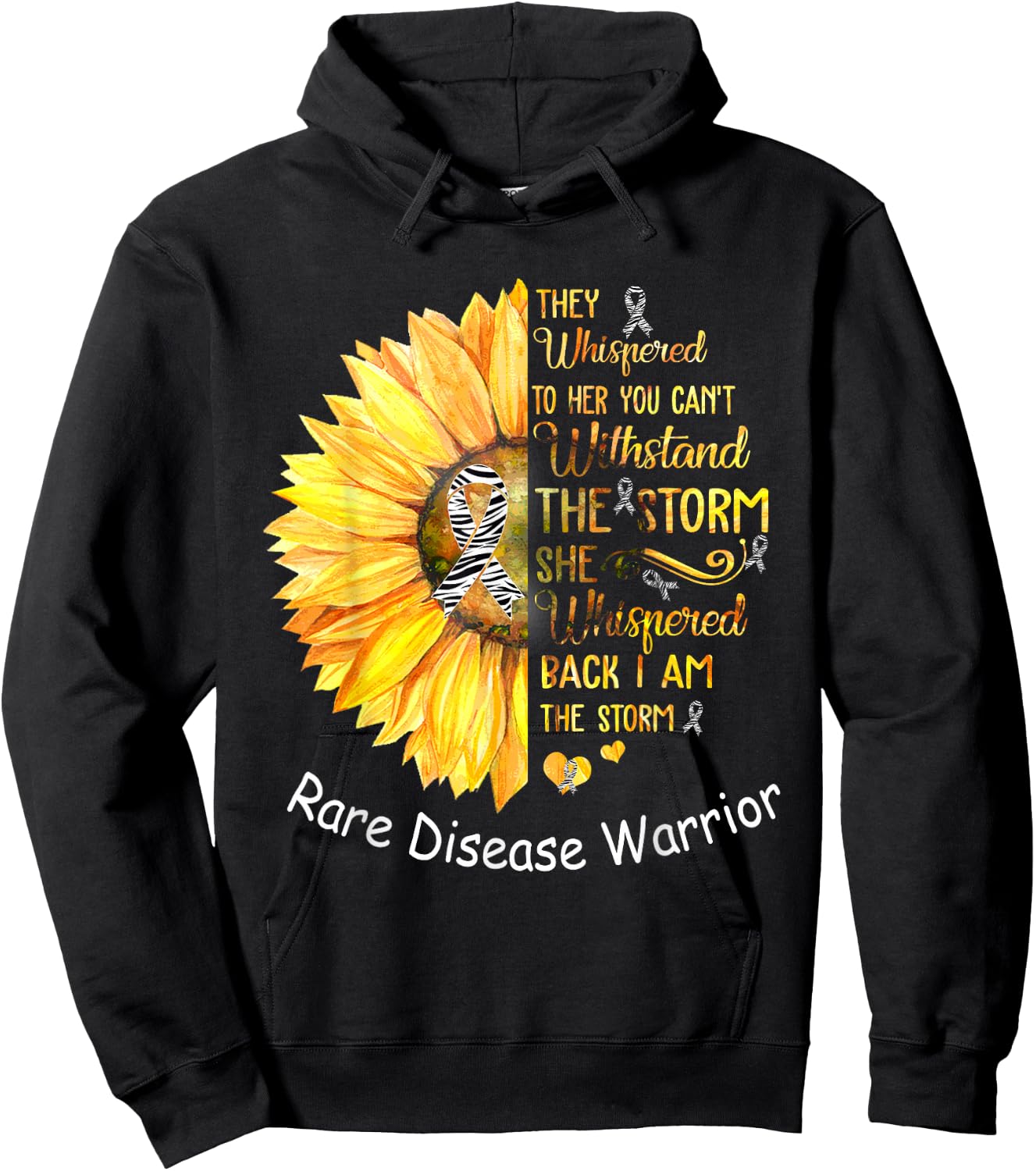 I am the Storm Rare Disease Warrior Hoodie - Hoodie | Black