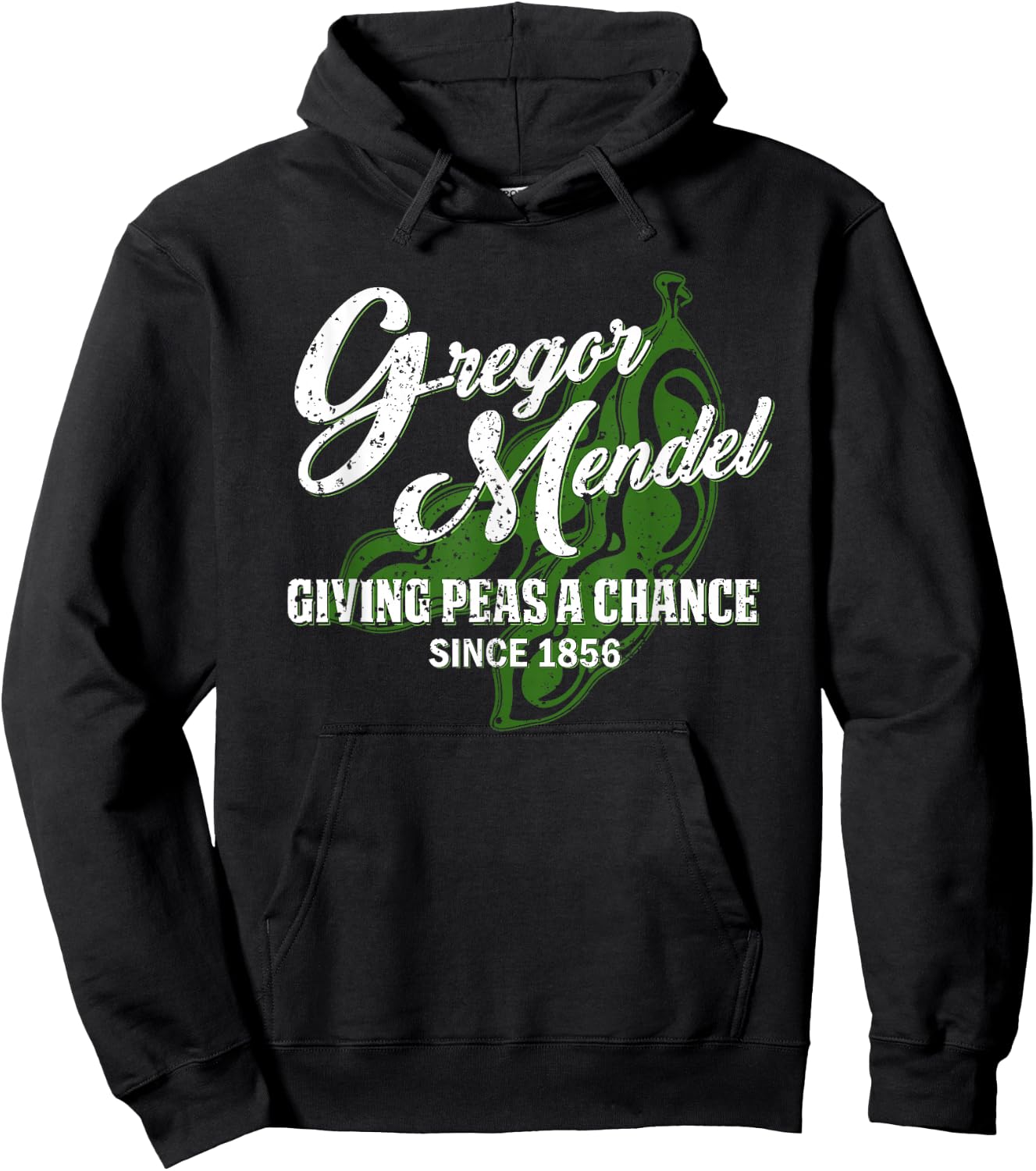 Mendel Giving Peas a Chance - Biology Hoodie - Hoodie | Black